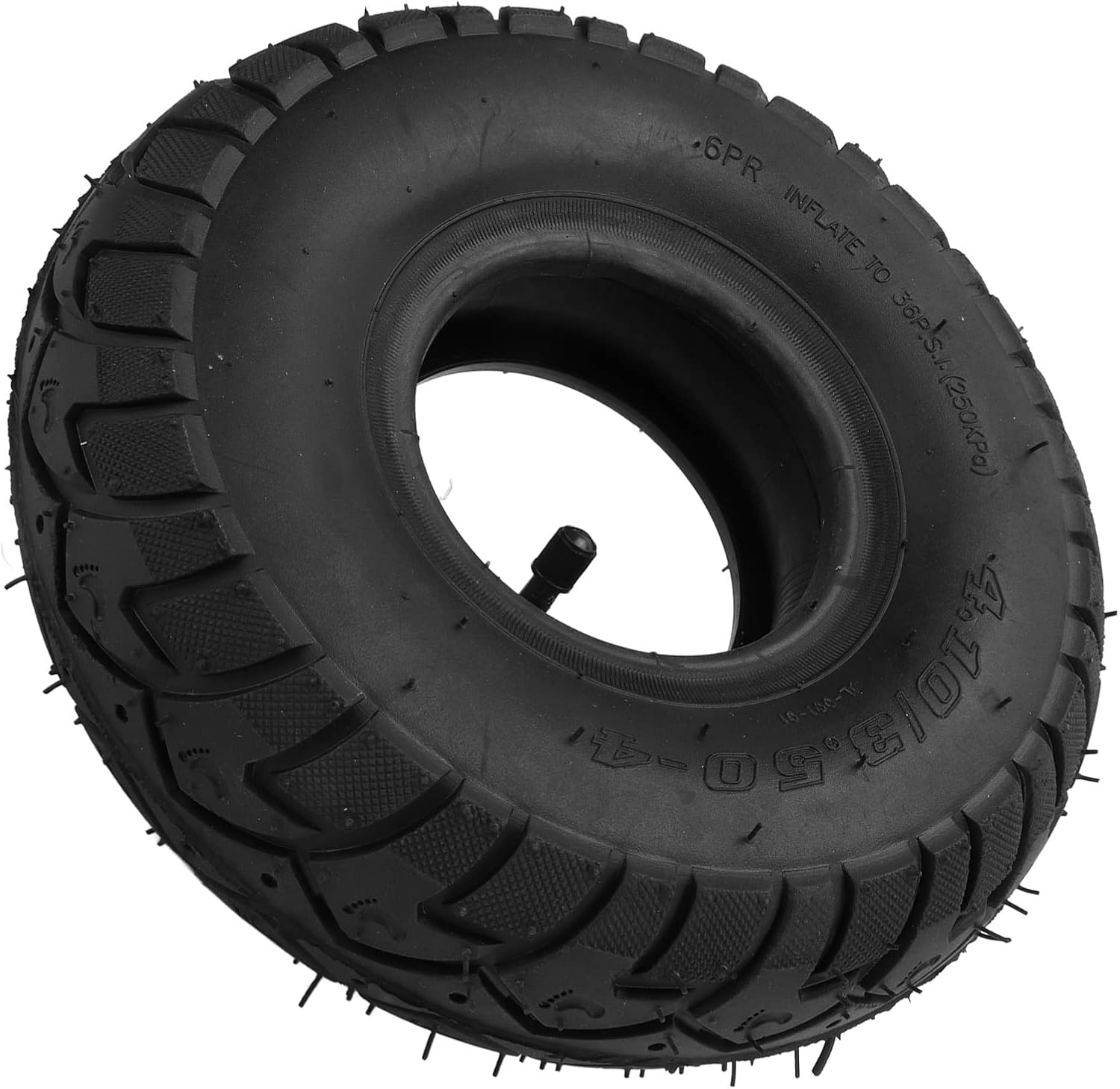 4.10/3.50‑4 Tire and Tube, 10 Inch Tire and Tube Durable High Load Impact Absorption for Lawn Mowers for Hand Trucks image number 6