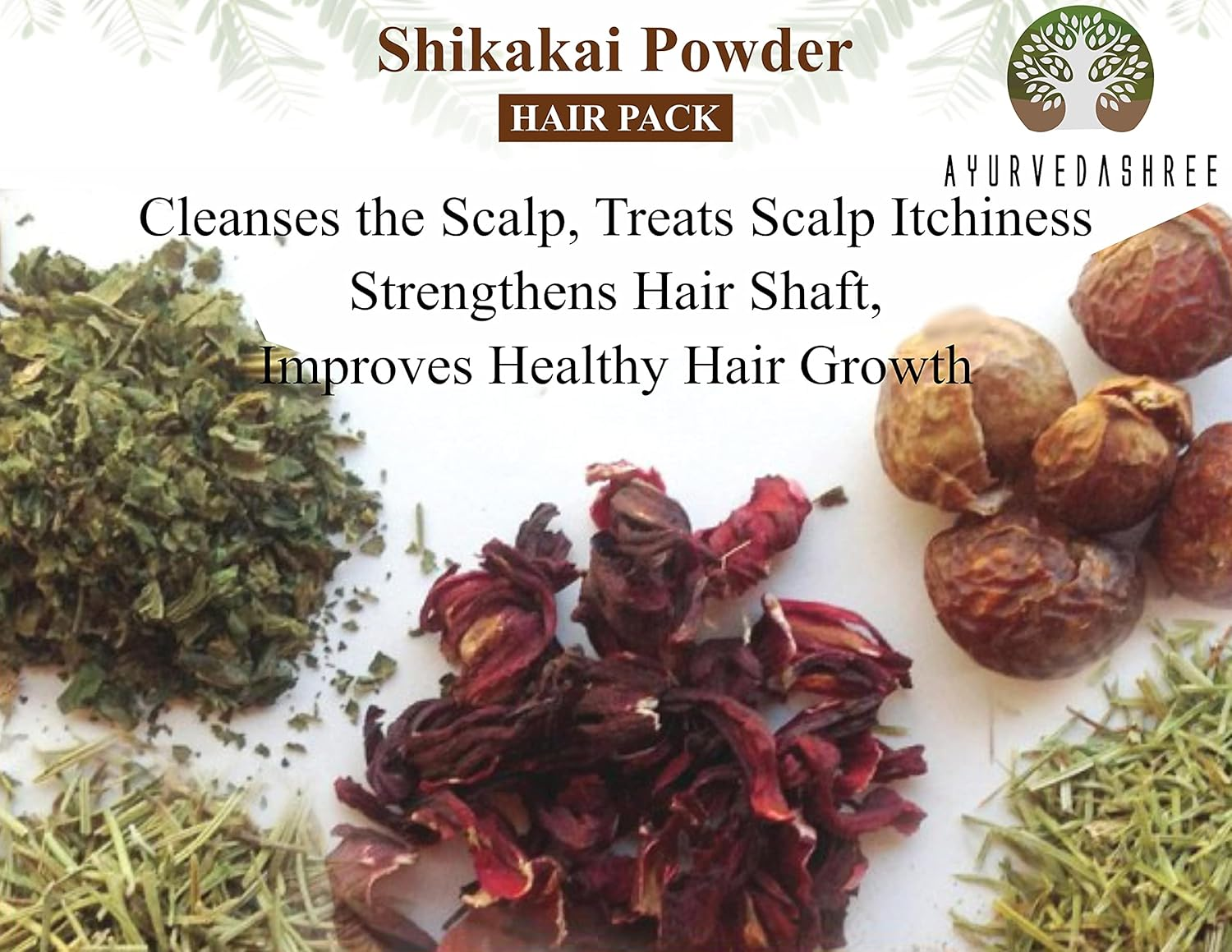 AYURVEDASHREE Shikakai Powder 100 Gm Acacia Concinna Fruit Pods Powder Natural Hair Cleanser & Conditioner Vegan Non Gmo Vegan image number 5