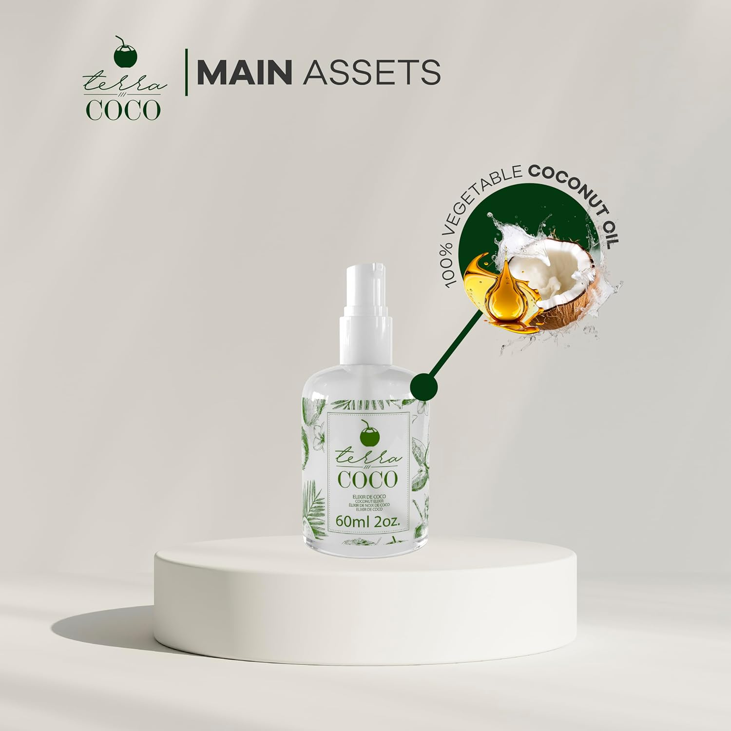 YBERA PARIS TERRACOCO COCONUT ELIXIR | Vegan | Moisturizes and Nourishes | Ideal for Extremely Dry and Worn Hair Damaged by Sun or Chemicals image number 3