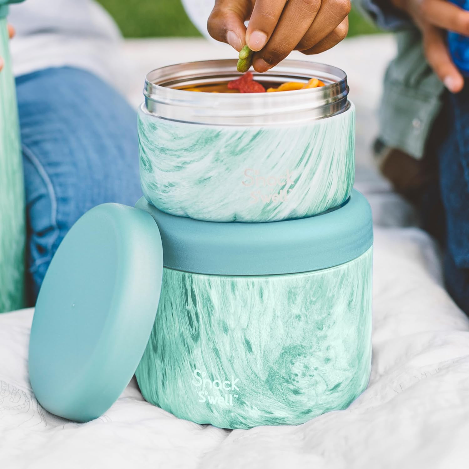 S'Well S'Nack by Stainless Steel Food Container - 10 Oz - Peppermint Tree - Double-Layered Insulated Bowls Keep Food Cold for 10 Hours and Hot for 4 - Bpa-Free image number 6