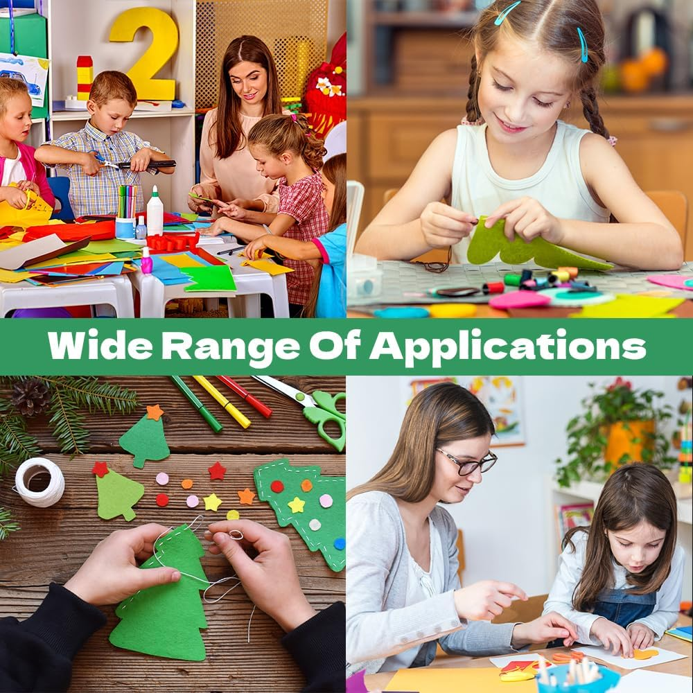 HXJDAM 2 Mm Stiff Felt for Crafts, 20 X 30 Cm Felt Fabric Craft Felt, Pack of 12 Felt Panels, Non-Woven Fabric Felt, Polyester Felt, Felt Sheets Felt Sheets for DIY Crafts and Sewing (Grey) - Deep Blue image number 2