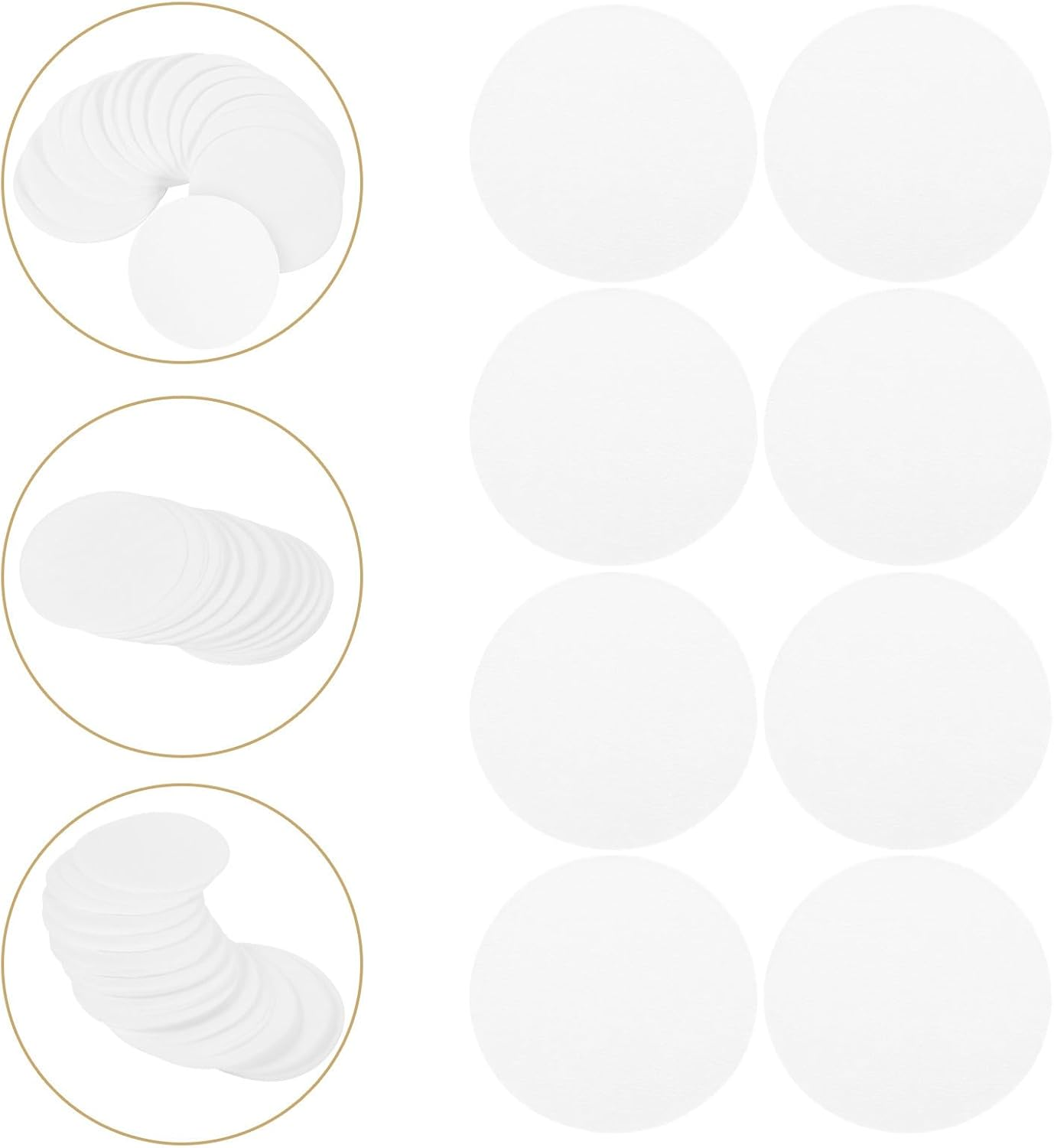 100Pcs round Disposable Coffee Filter Papers 51Mm for Espresso, Drip, Vietnamese, Portable Press and Stovetop Pot &ndash; Food-Grade Paper Coffee Filters for Home Brewing image number 3