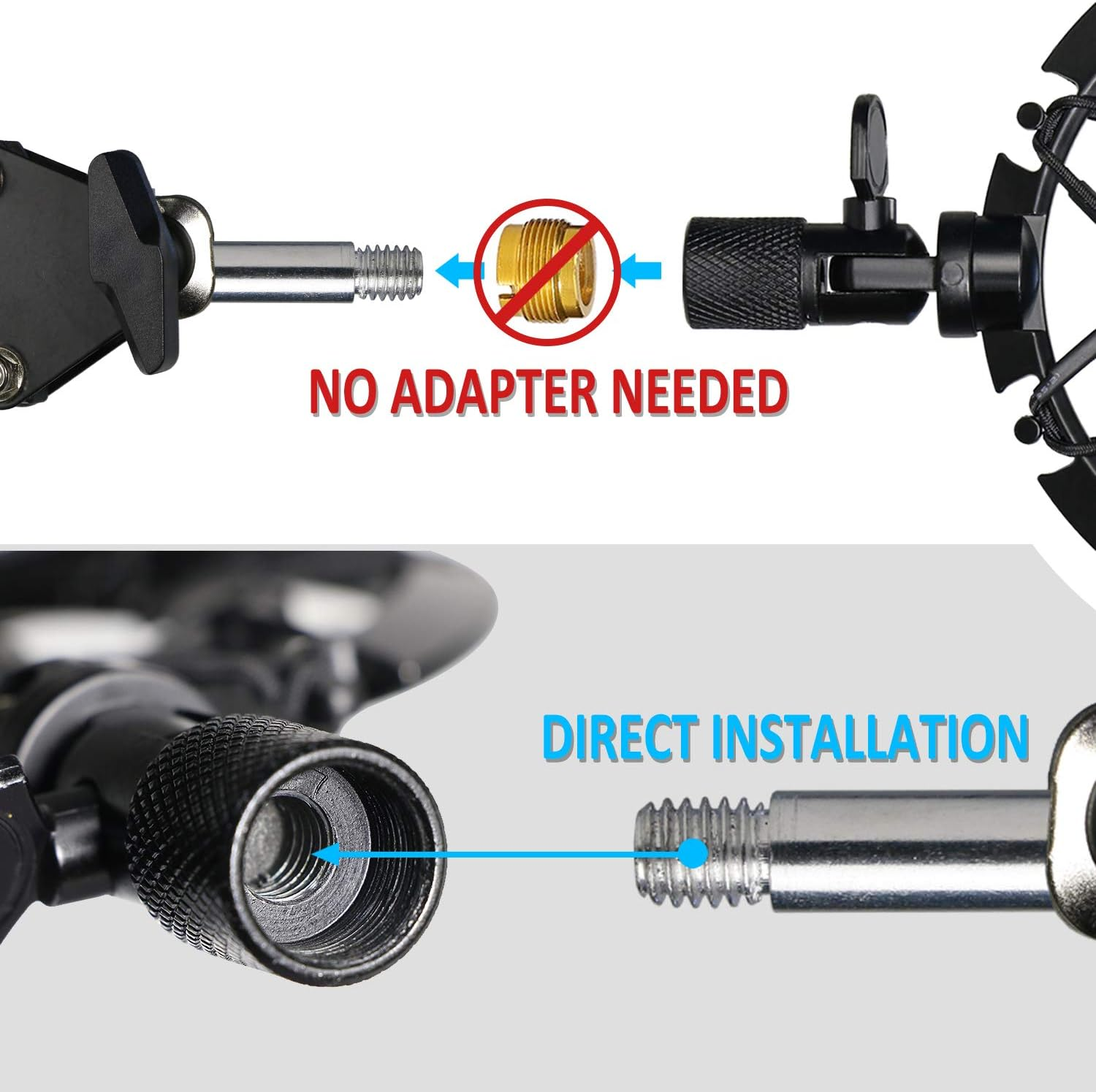 Blue Yeti X Shock Mount, Latest Alloy Microphone Shockmount Reduces Vibration and Shock Noise Matching Boom Arm Mic Stand by YOUSHARES image number 1