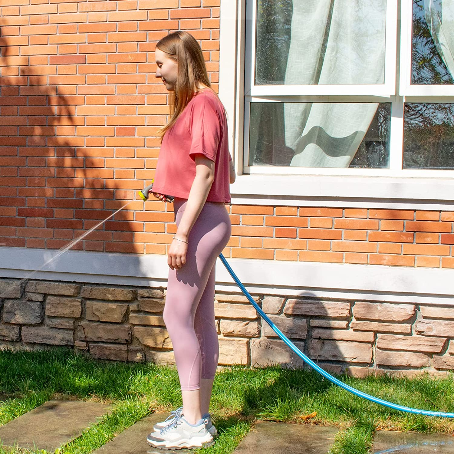 Fevone Garden Hose 5 Ft X 5/8", Hose Reel Connector/Leader Hose, Lead in Water Hose, Fits Hoses/Pipes of All Replacement/Replaceable Parts, Solid Aluminum Fittings - Zero Leak, 2 Years Warranty image number 4