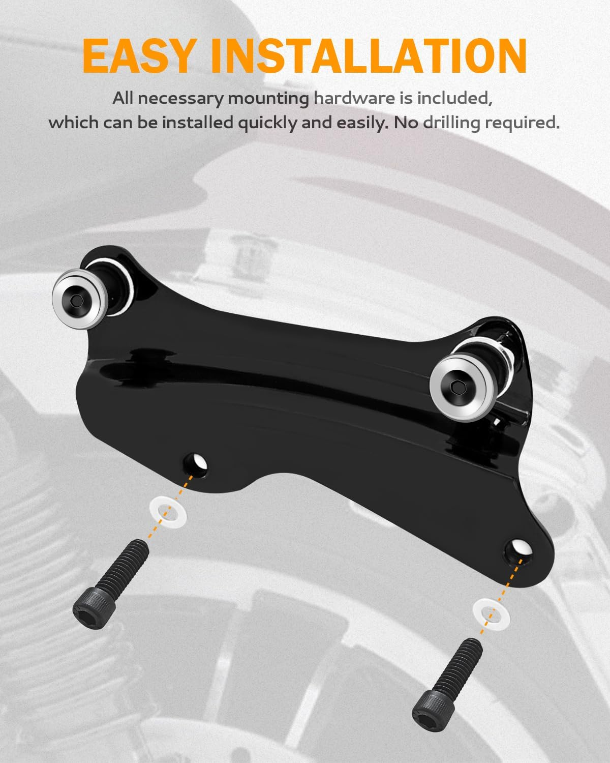 PBYMT Vivid Black 4 Point Docking Hardware Kit Compatible for Harley Davidson Road Glide Road King Street Glide Electra Glide Touring 2014 2015 2016 2017 2018 2019 2020 2021 2022 2023 - Black image number 2