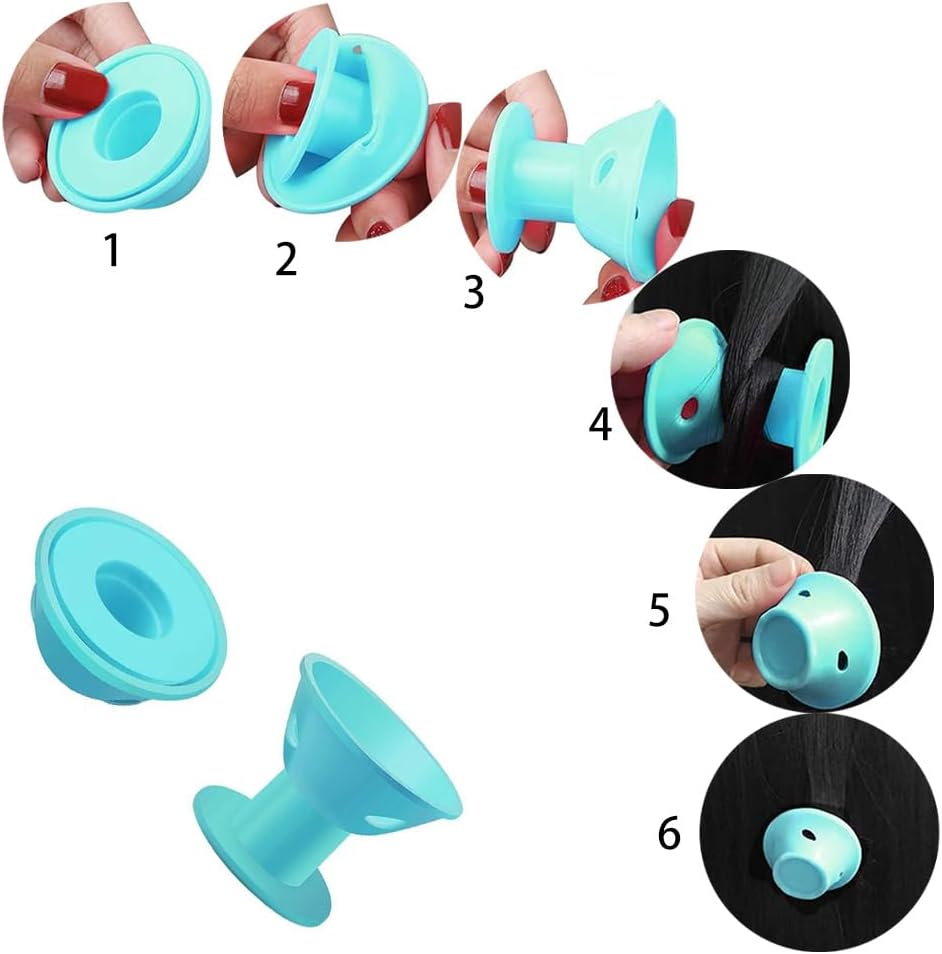 Pack of 40 Silicone Hair Curlers Overnight Hair Styling Tools for Short Long Hair image number 5