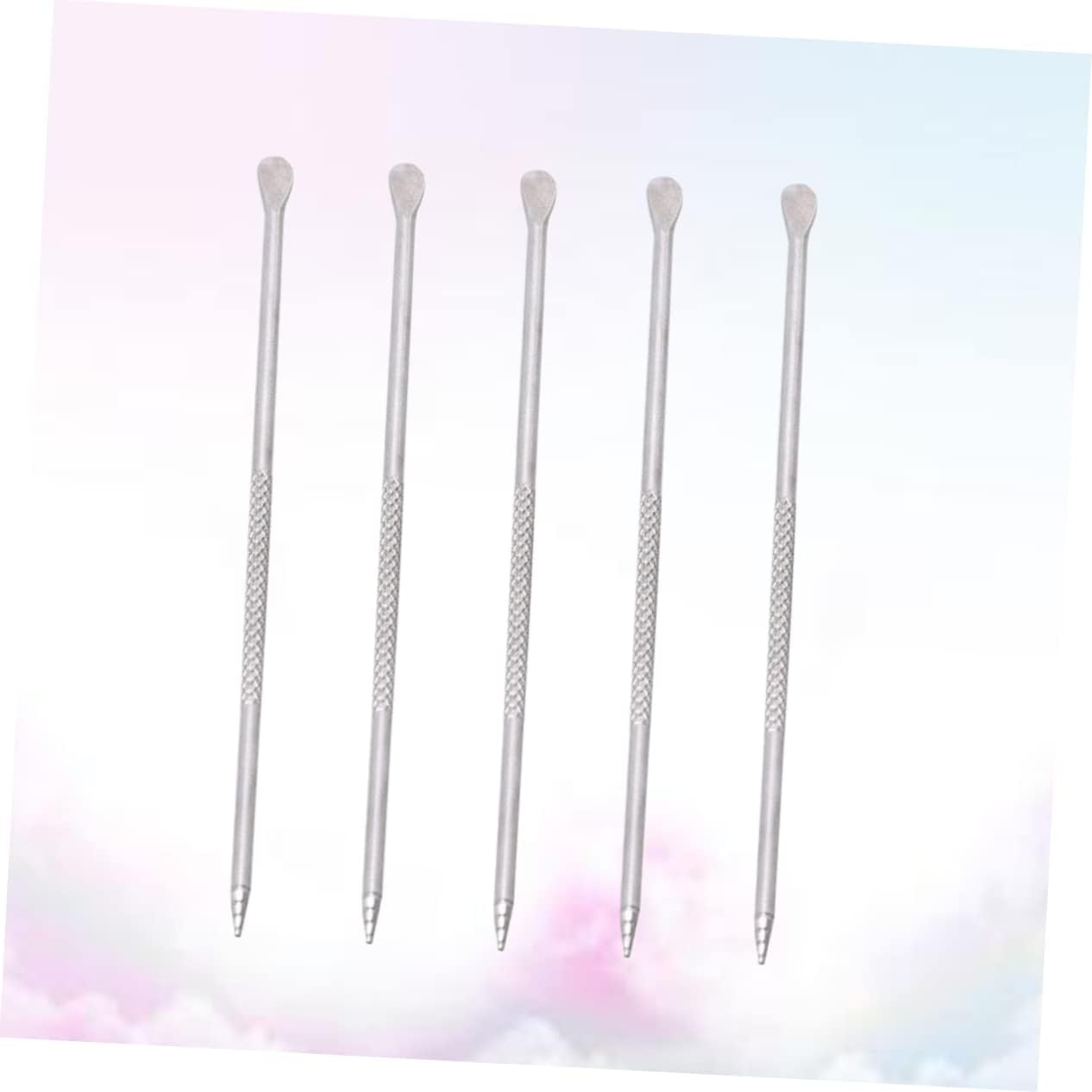 BUTIFULSIC 5Pcs Espresso Tool Fancy Pencils Coffee Art Pen DIY Tools Spatula Needle Cappuccino Art Pen Latte Art Tools Stainless Steel Scoop Latte Art Pen Pen Milk Tea Hook Flower image number 2