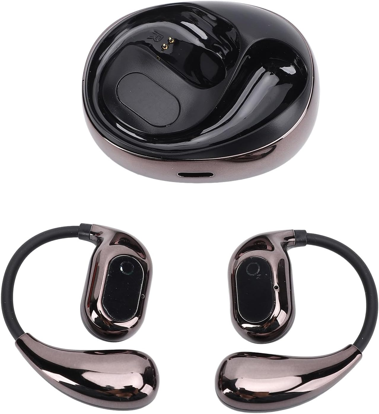 Zopsc AI Translation Earbuds Real Time, 80 Language Support, Wireless Earphones Bluetooth Headphones, Ideal for Travel Business Meetings Learning with Charging Case (Black)