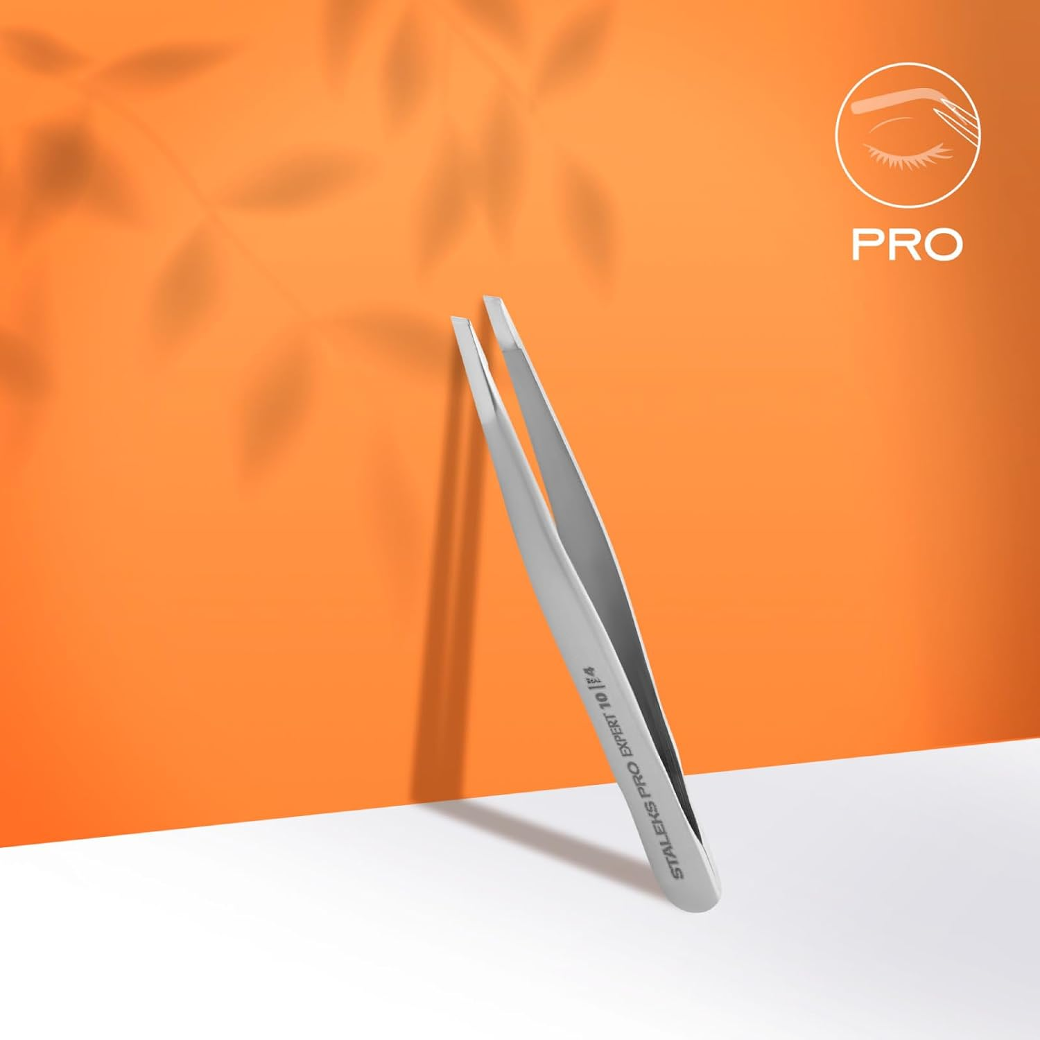 STALEKS PRO Tweezers for Eyebrow - - Type 4 - Surgical Stainless Steel - Slant Tip Tweezer - Durability - Precision - Handmade - for Experts - and Professionals. image number 1