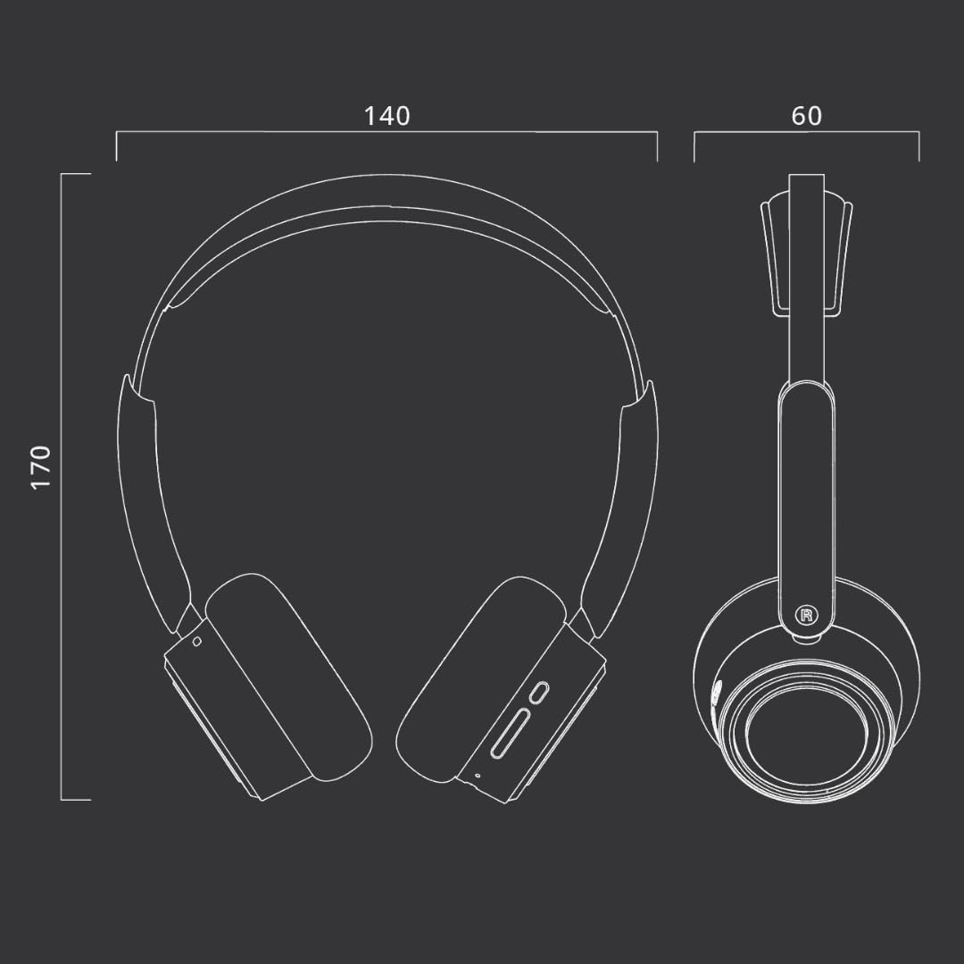 Muse M-271 BO Bluetooth Headphones, Over-Ear Headset with 65 Hours Battery Life, USB-C & Hands-Free Function, Lightweight Design with Adjustable Headband image number 4