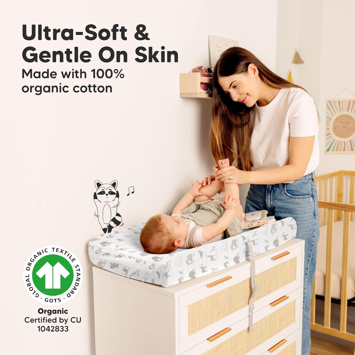 2-Pack Soothe Changing Pad Covers (Savannah) image number 2