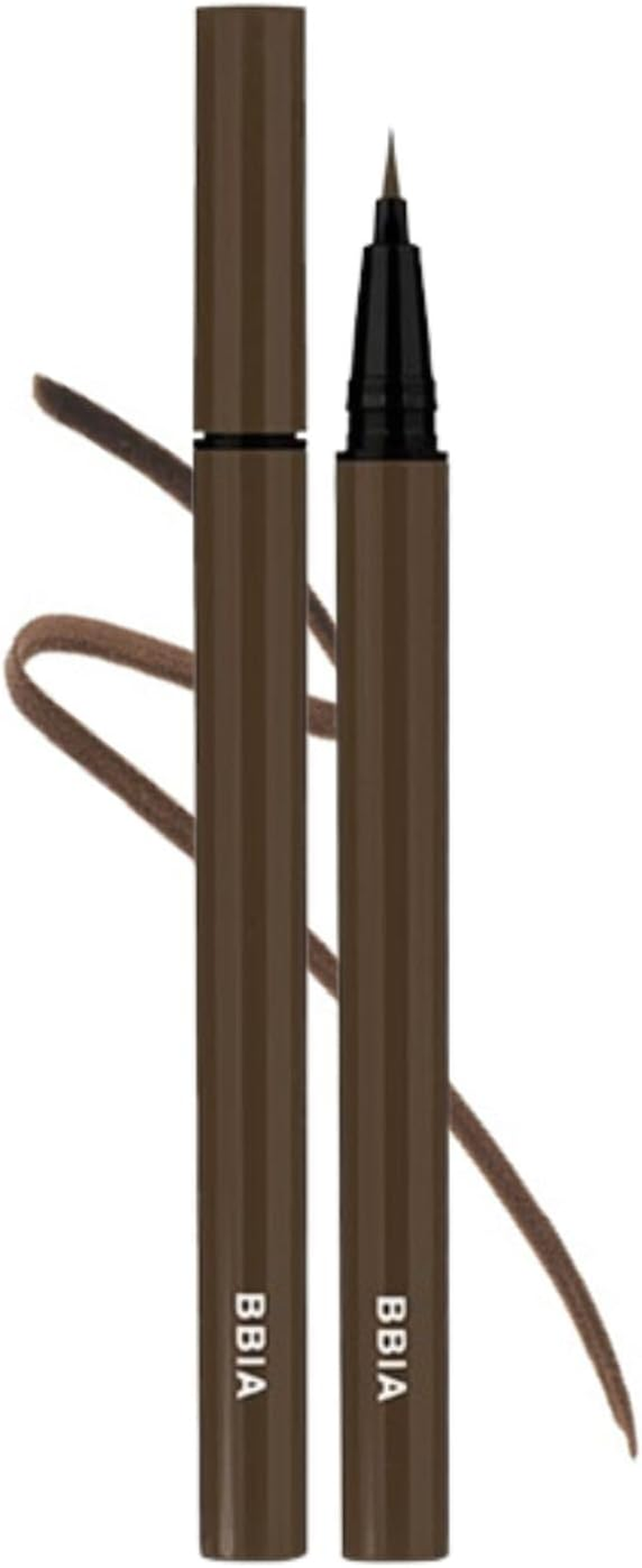 BBIA Last Pen Eyeliner SLIM 3 Colors - Ultra Slim Semi-Transparent Waterproof Liquid Brush Pen Eyeliner Natural Builable Texture Multi-Use Eye Liner Korean Eye Makeup Vegan Formula (S3 HAZEL BROWN S) image number 1