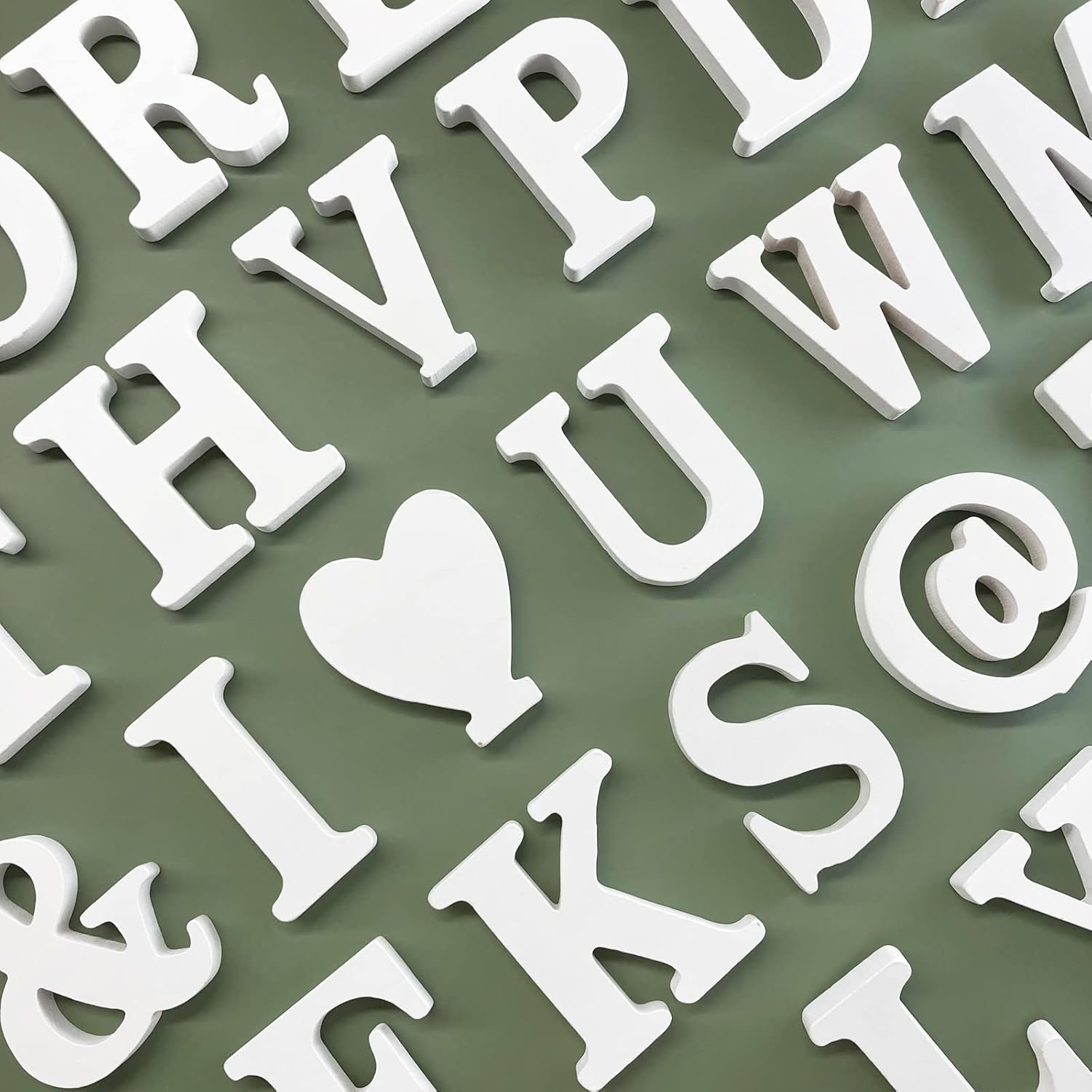 4 Inch Wood Letters, Unfinished Wooden Letters for Crafts, White Marquee Alphabet Letters for Wedding Birthday Party (Letter A) image number 2