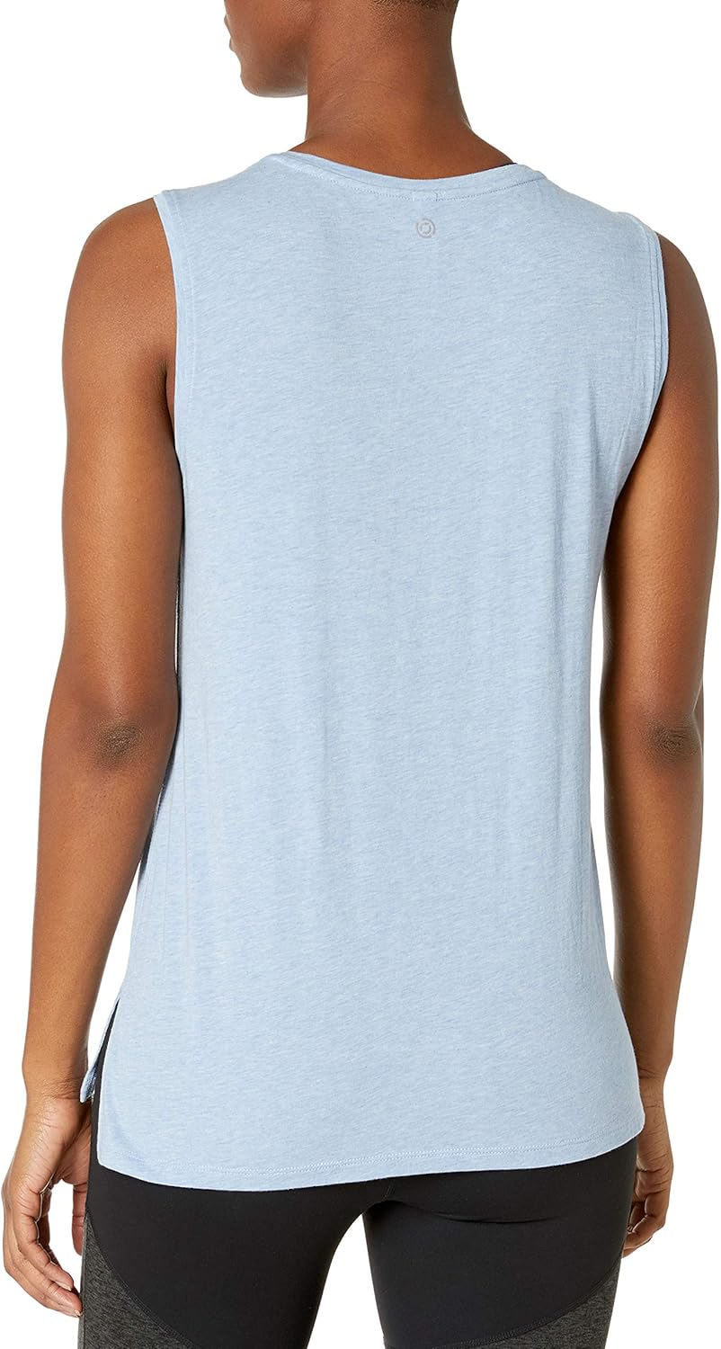 Amazon Essentials Women'S Soft Cotton Relaxed-Fit Yoga Tank Top (Available in plus Size), Sky Blue, 3X image number 4