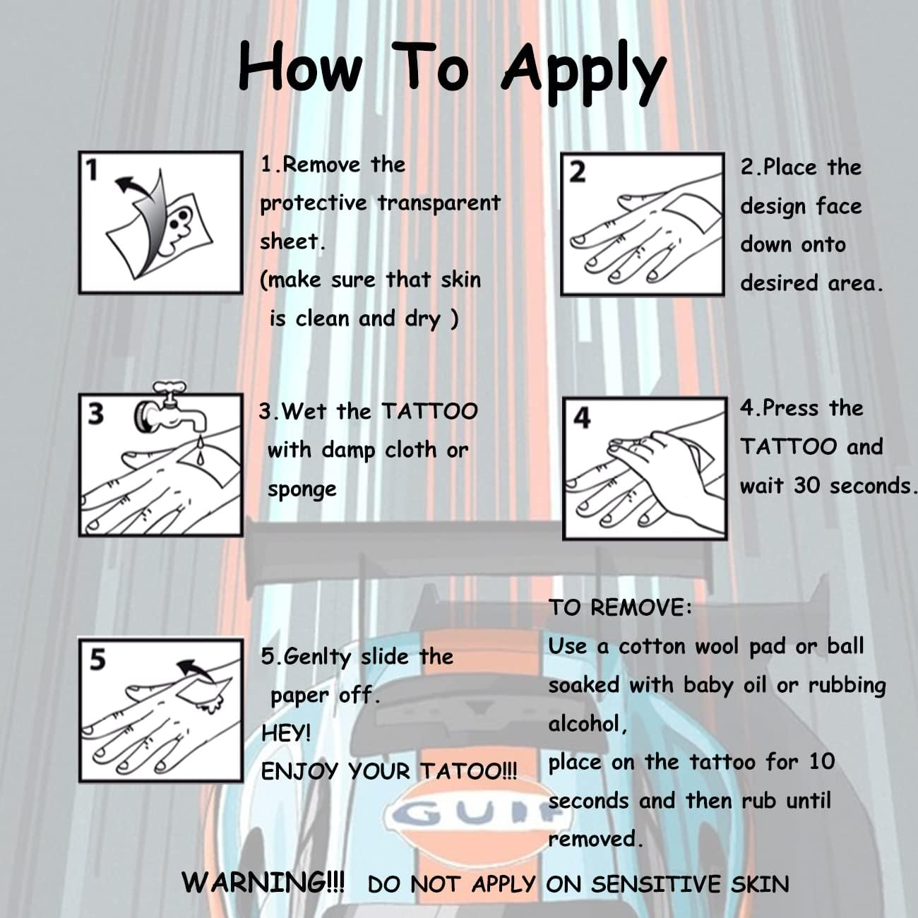 CHARLENT 148 PCS Kids Temporary Tattoos with Racing Car and Monster Truck - Individual Tattoos for Kids with Racing Car, Birthday Party Favors and Gift Bags image number 2