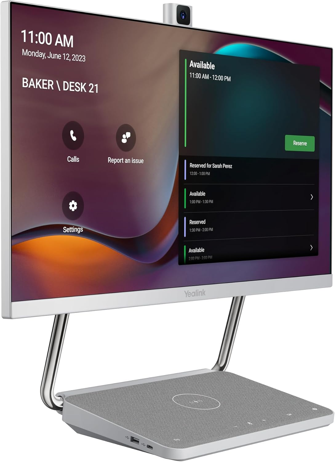 Yealink A24 Deskvision Teams Display for Personal Collaboration, 24-Inch Display, Dark Grey image number 5