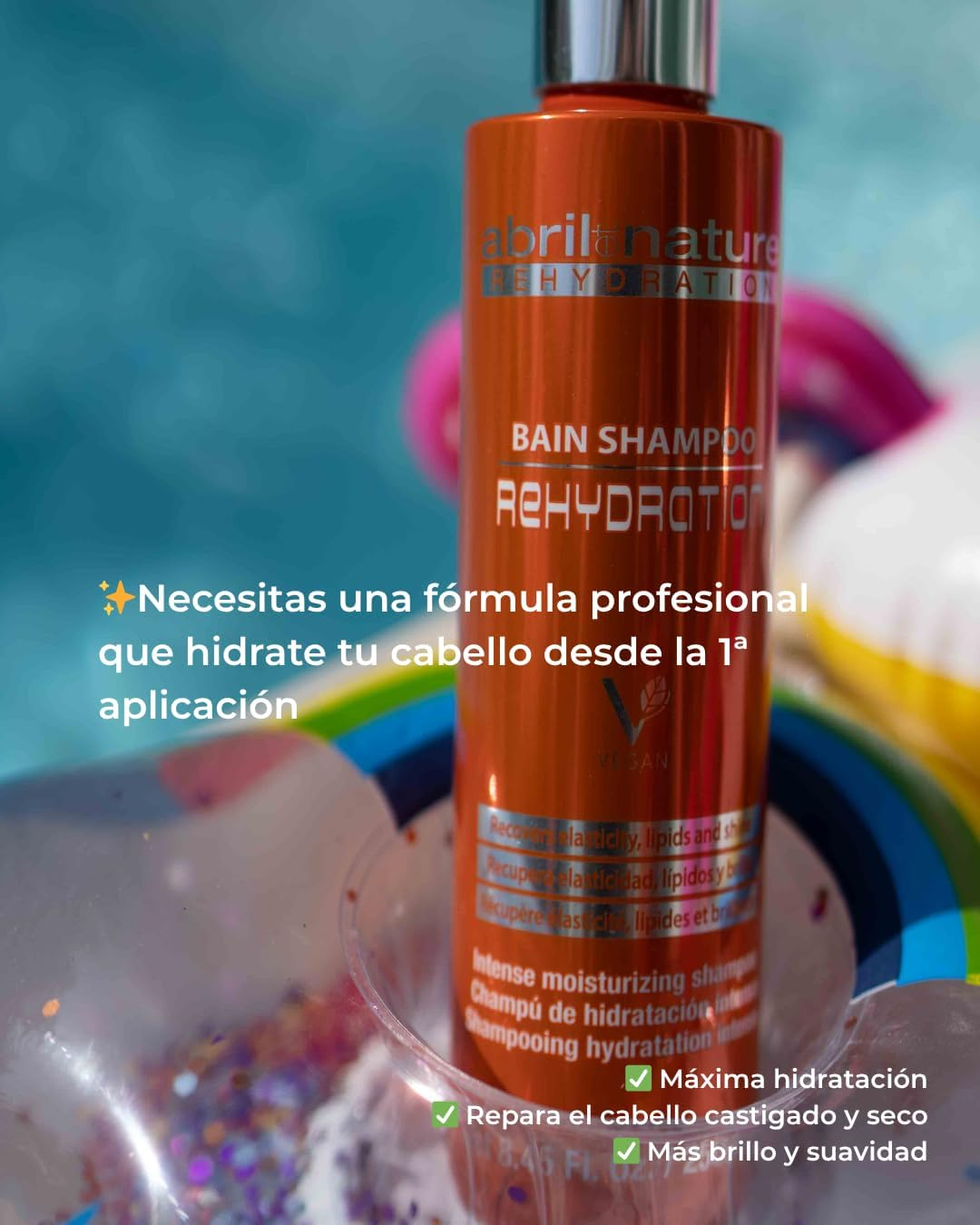 Abril Et Nature - Instant Mask Rehydration - Keratin Mask - 1000 Ml - Treatment for Dry Hair - Moisturising Hair - Strengthens Hair Fibre - anti Frizz image number 2