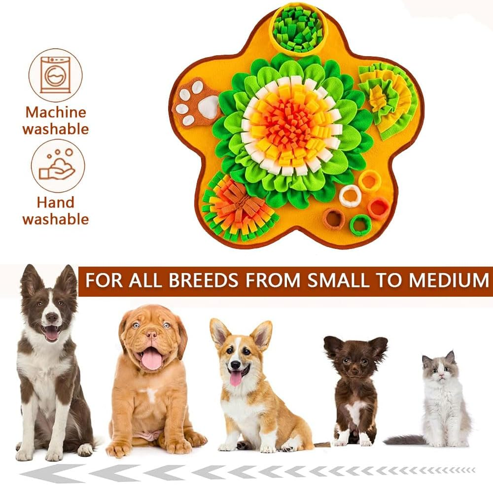 Interactive Snuffle Mat for Dogs &ndash; Dog Treat Mat for Training, Mental Stimulation & Stress Relief &ndash; Foraging Mat for Small, Medium & Large Dogs, Machine Washable Indoor/Outdoor Use image number 4