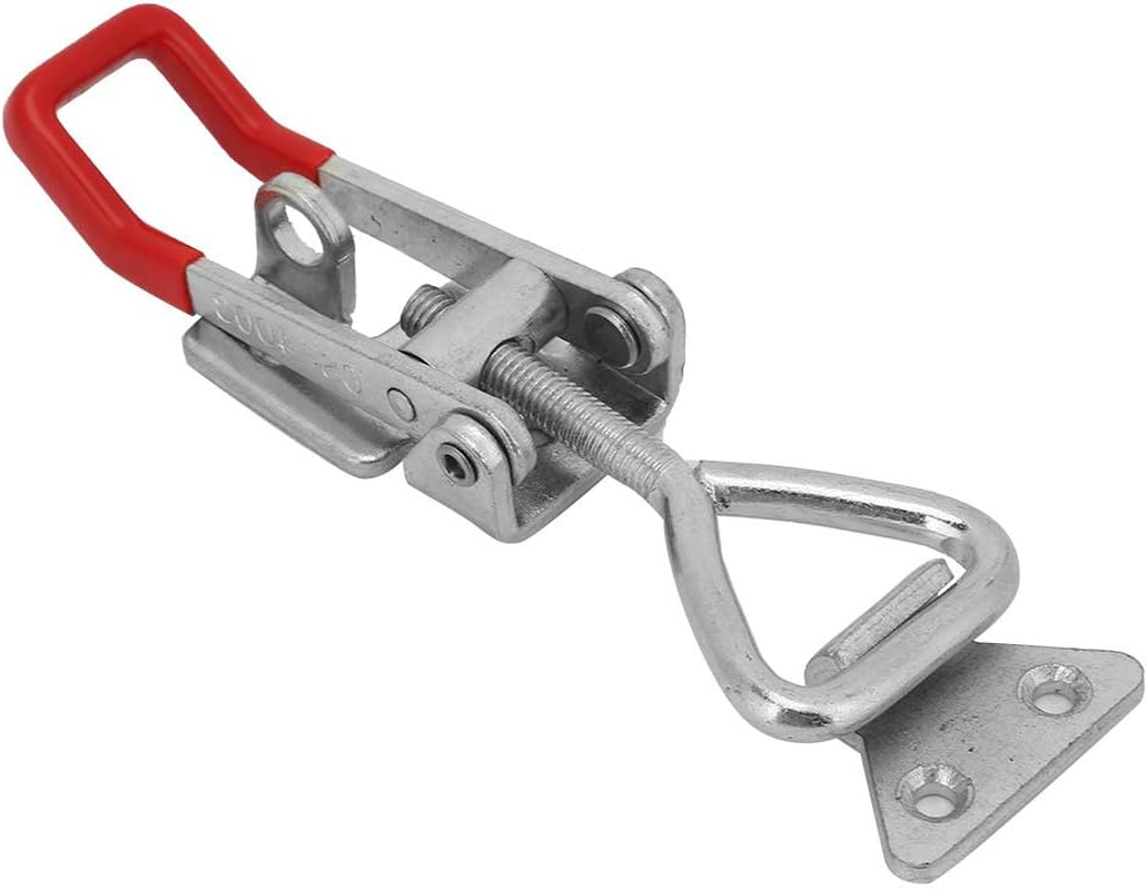 Joyzan Pull Latch, Toggle Clamp Latch Tool Box Latches Buckle Clamps Steel Catch Clip Tire Carrier Jig Wood Smoker Heavy Duty Large Holding Capacity for Industrial Equiipment Boxcar Lid Door, Silver