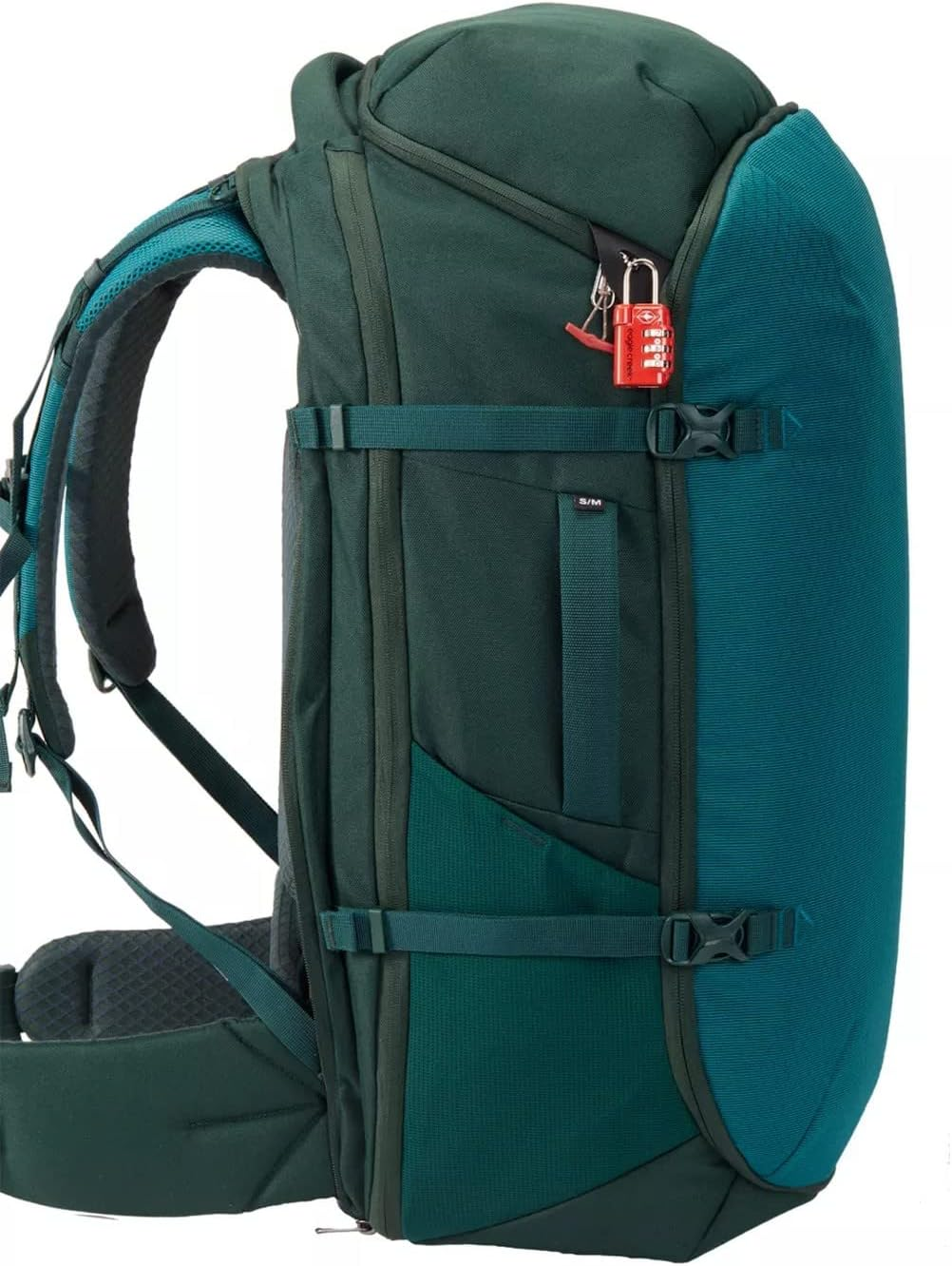 Eagle Creek Tour Travel Backpack 55L M/L - Durable and Expandable with Ergonomic Fit, Laptop Pocket, and Lockable Zippers - Arctic Seagreen image number 4