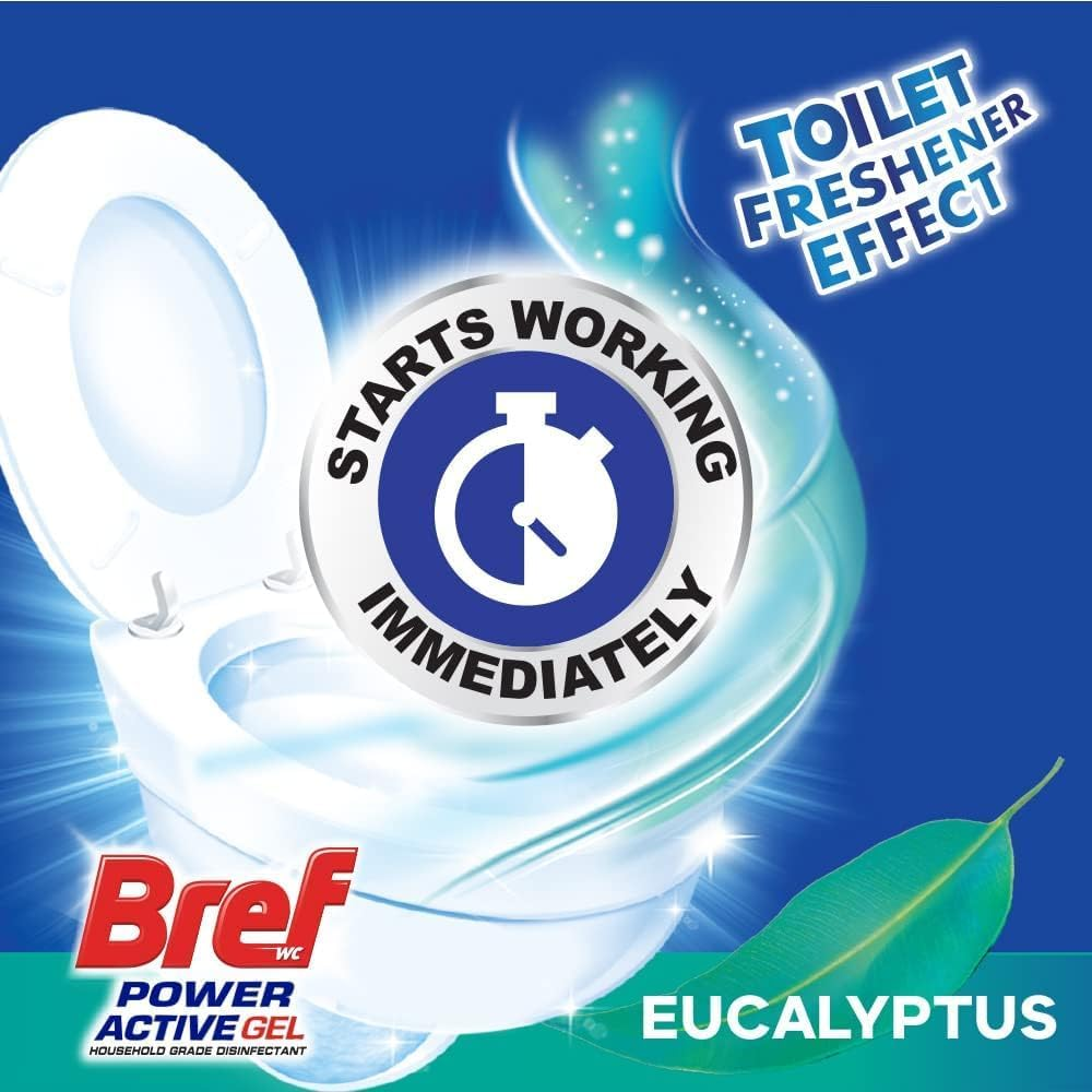 Bref Power Active Gel Eucalyptus Toilet Cleaner 700Ml image number 3