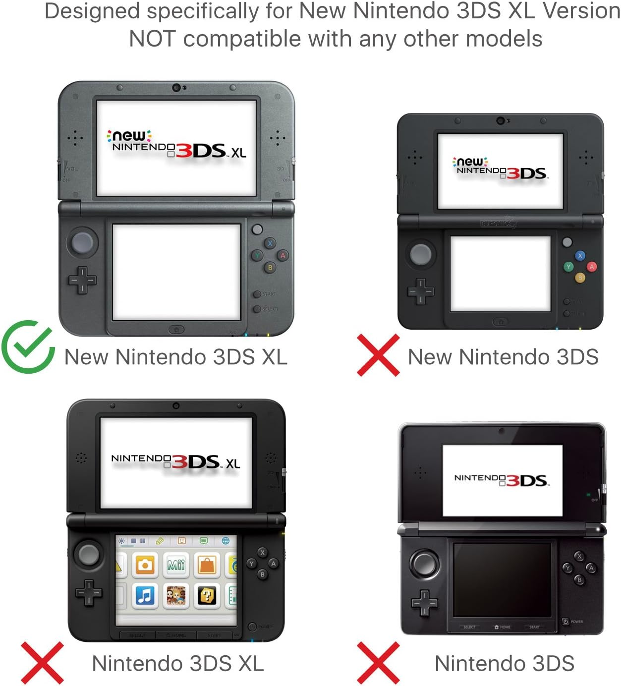 TNP New Nintendo 3DS XL Hand Grip Protective Cover Skin Rubber Controller Grip Case Ergonomic Comfort anti Slip Handle Console Grip with Kick-Stand for New Nintendo 3DS XL LL 2015 Model image number 6