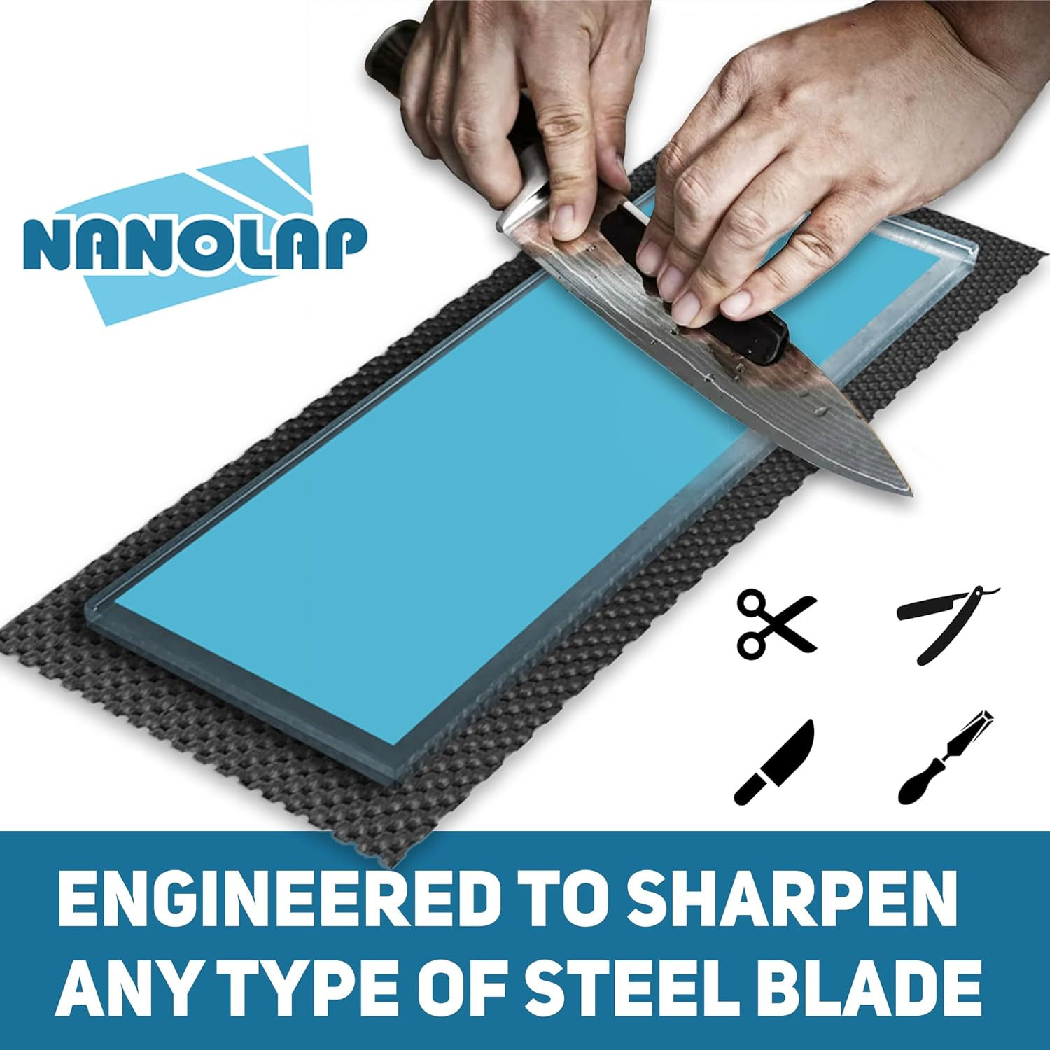 Nanolap PSA Lapping Film, 7 Piece Pressure Sensitive Adhesive Polishing Paper, 4-1/4&rdquo; X 11&rdquo; Microfinishing Fine Sanding Paper, Sanding Film for Scary Sharp Sharpening System, Aluminum Oxide AO image number 3