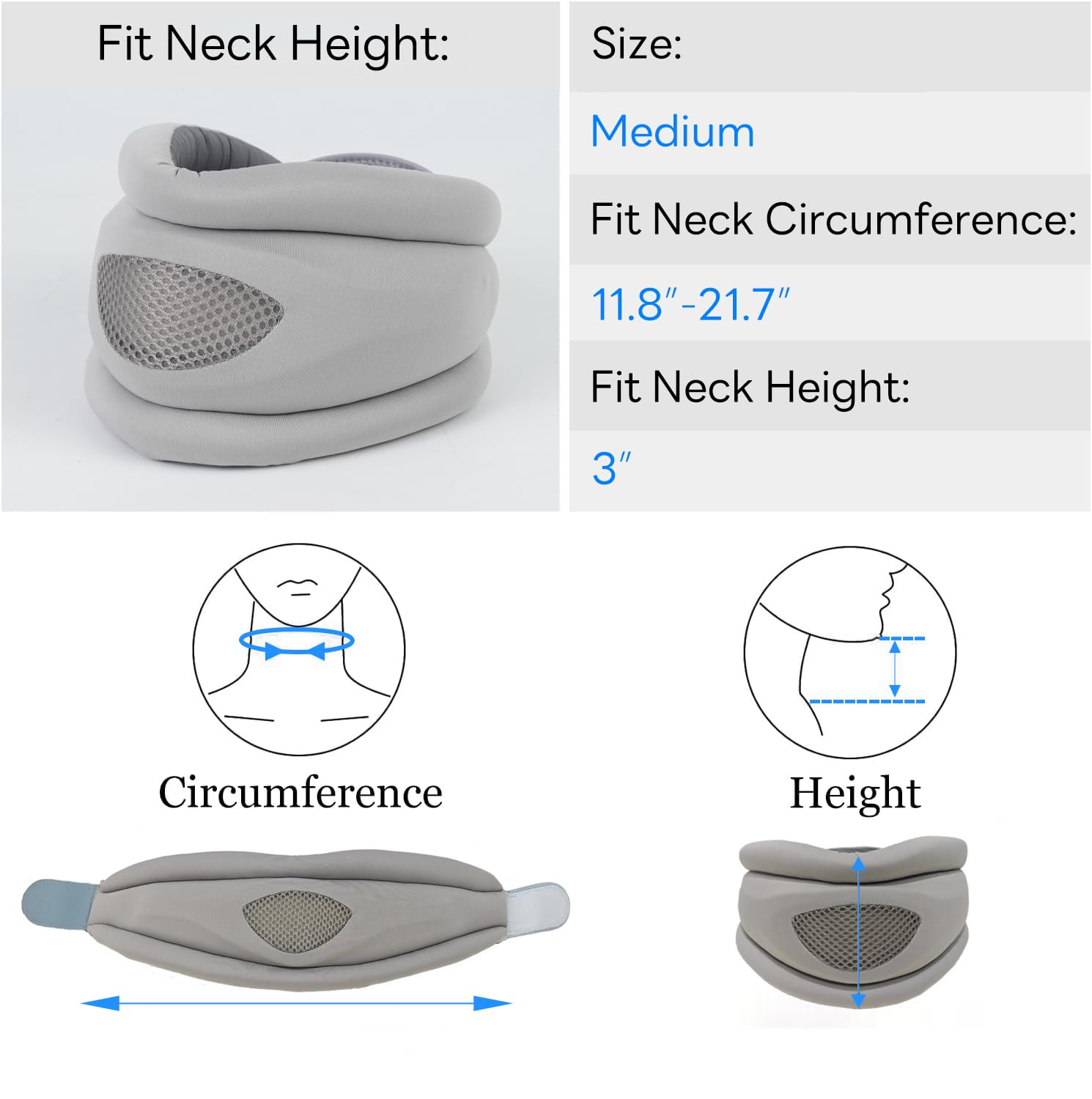 RAFSUN Neck Brace for Neck Pain Support - Soft Cervical Collar with Adjustable Fit, Spine Pressure Relief for Sleeping and Daily Use image number 1
