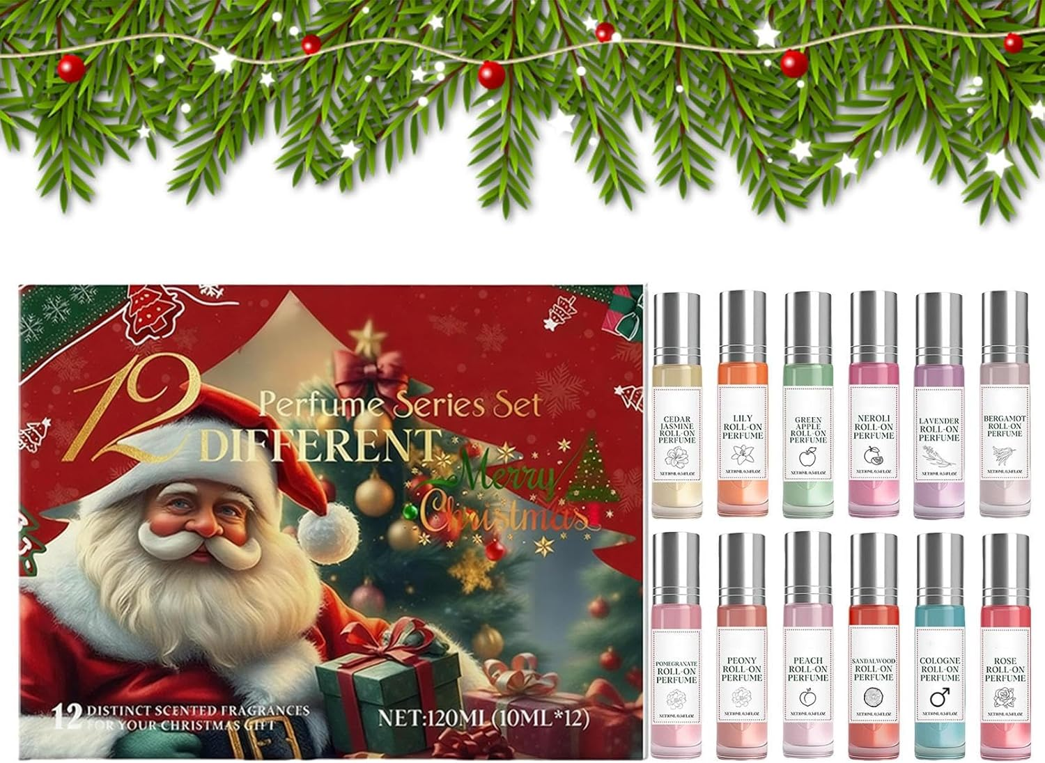 Uoqpty Perfume Set Christmas | Long Lasting Perfumes - Refreshing Fragrance | for Commuting Dating Party Night Out Business Social Casual Gatherings Christmas image number 6