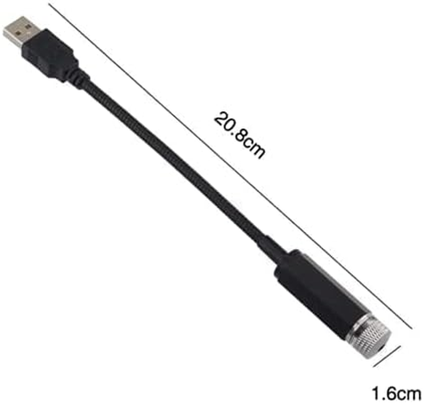 Car Interior Roof LED Star Light USB Atmosphere Starry Sky Night Projector Lamp for Car, Ceiling, Bedroom (Red) image number 6