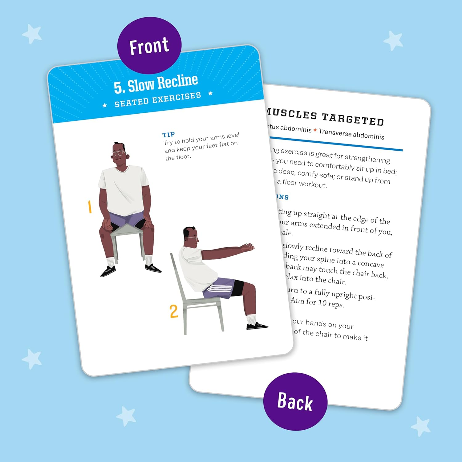 5-Minute Core Exercise Cards for Seniors image number 6