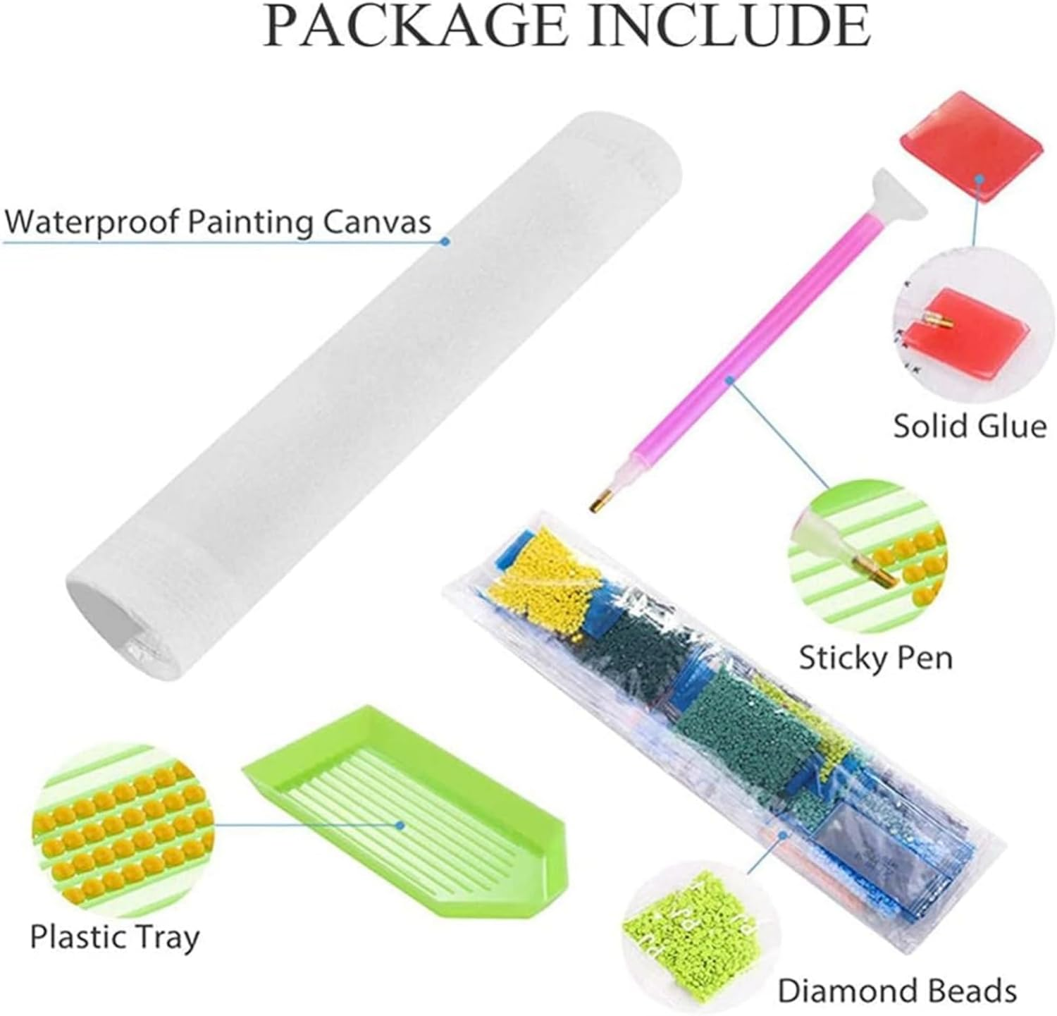 Songdao 5D Diamond Painting Kit, Luminous Diamond Art Easy Kits, Diamond Painting Glow in the Dark Partial Drill Diamond for Adults Kids (Golden Elephant) image number 4