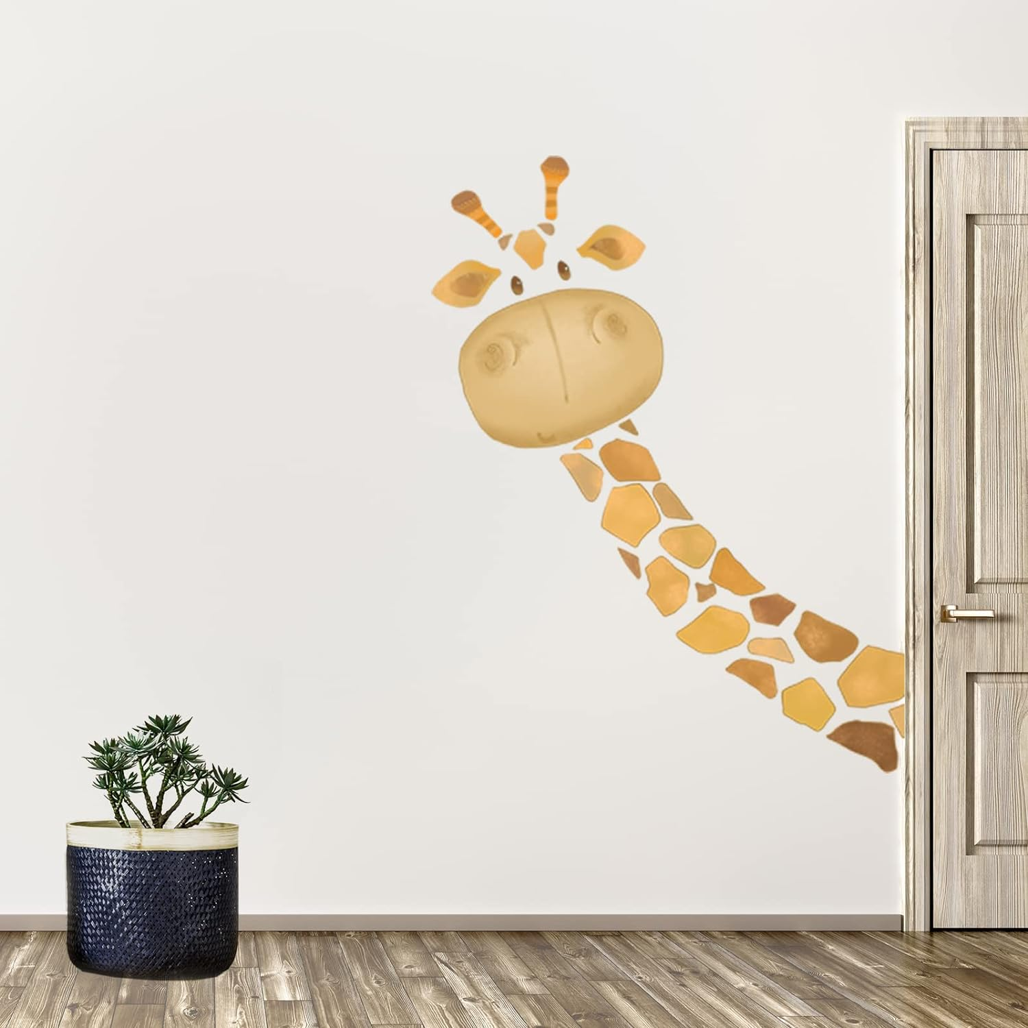 Wall Decals Cute Giraffe Room Decor TV Wall Decor Animals Lover Gift Idea Cute Animal Wall Decals for Classroom Farmhouse Store Showcase Wall Decorations image number 5