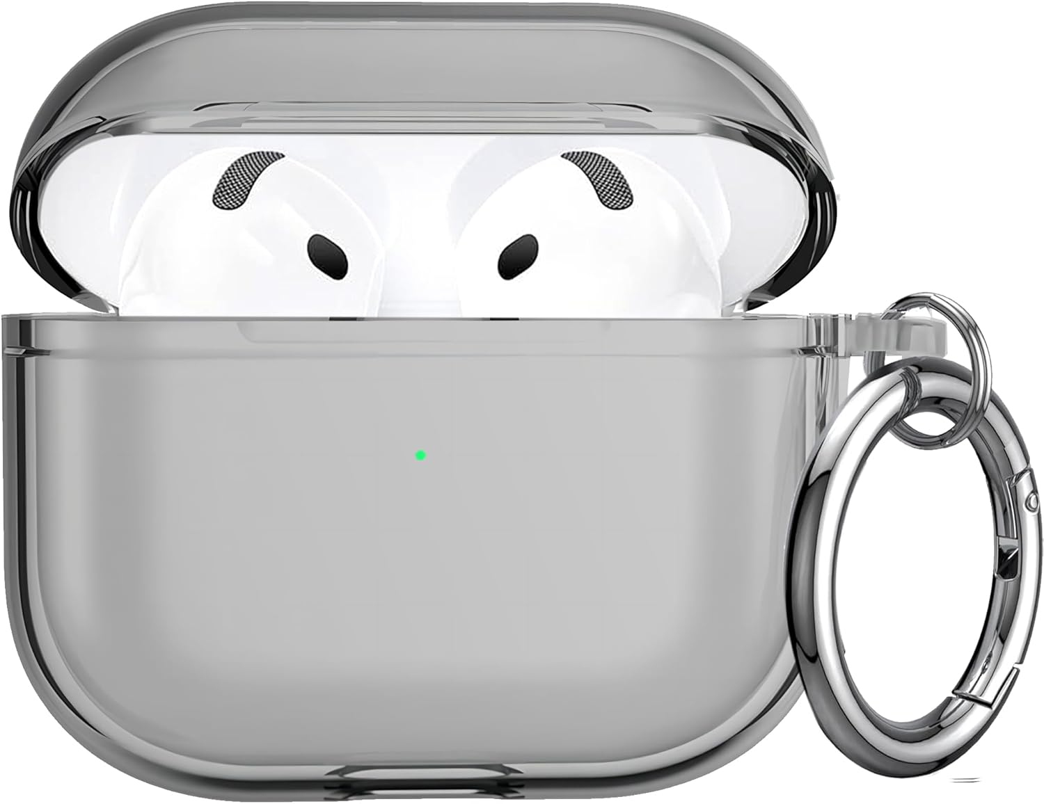 USTIYA Case for Apple Airpods 4 Cover Airpods4 2024 Shock-Absorption Transparent TPU Thickening (Pink/Red)