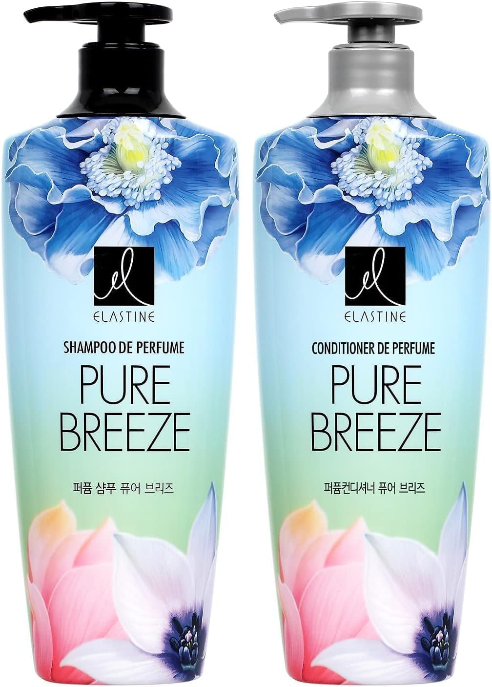 Perfumed Pure Breeze Hair Shampoo+Conditioner Set 600Mlx2