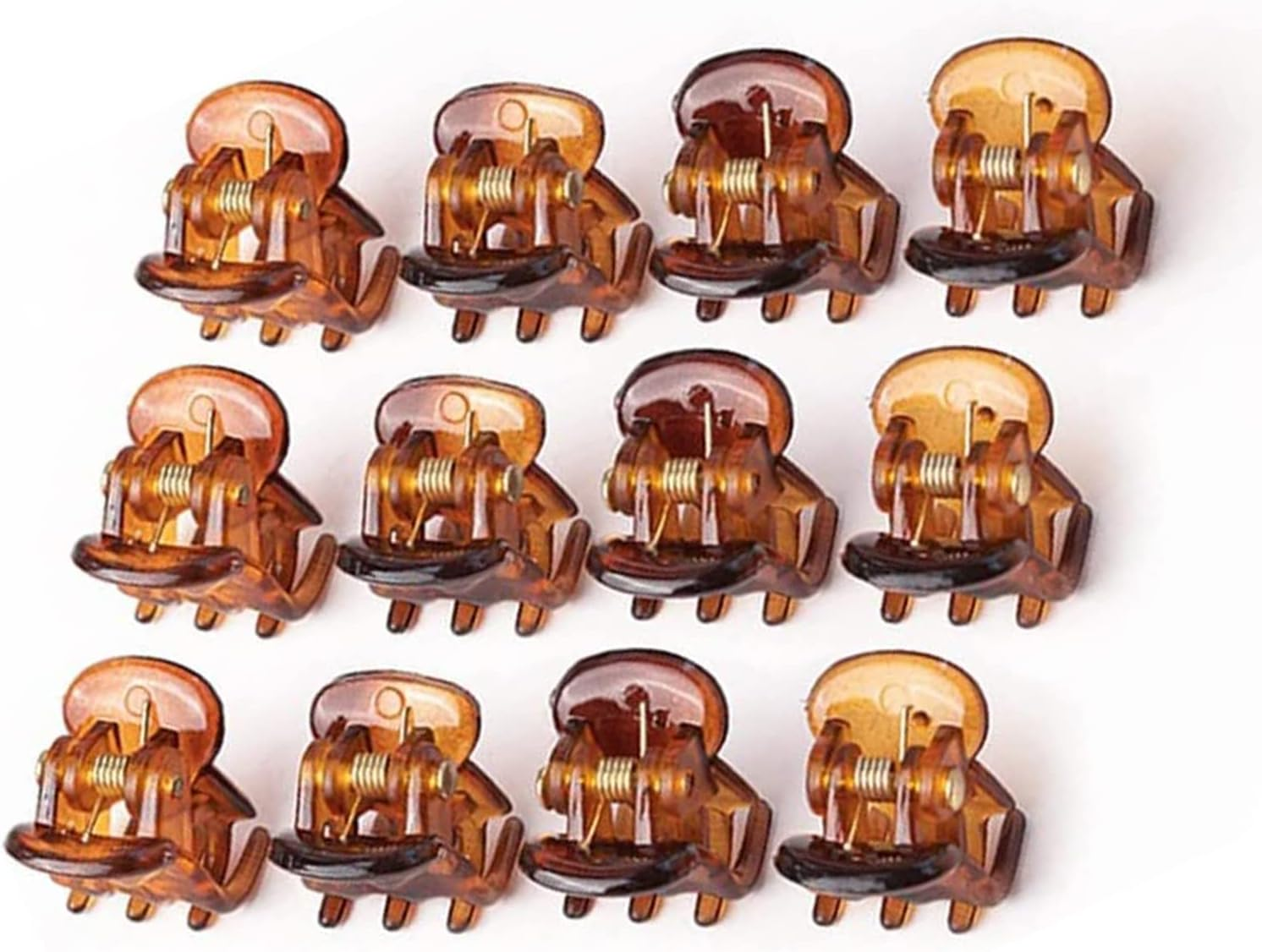 Pack of 12 Mini Plastic Hair Clips for Girls and Women image number 4