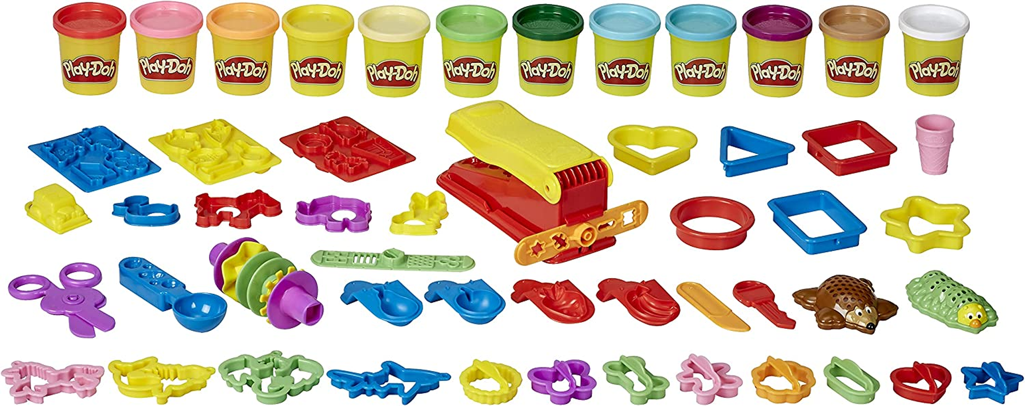 Play-Doh - Ultra Fun Factory 47 Piece Multipack - 12 X 85 Gram Tubs - Toys for Kids - Girls and Boys - Ages 3+
