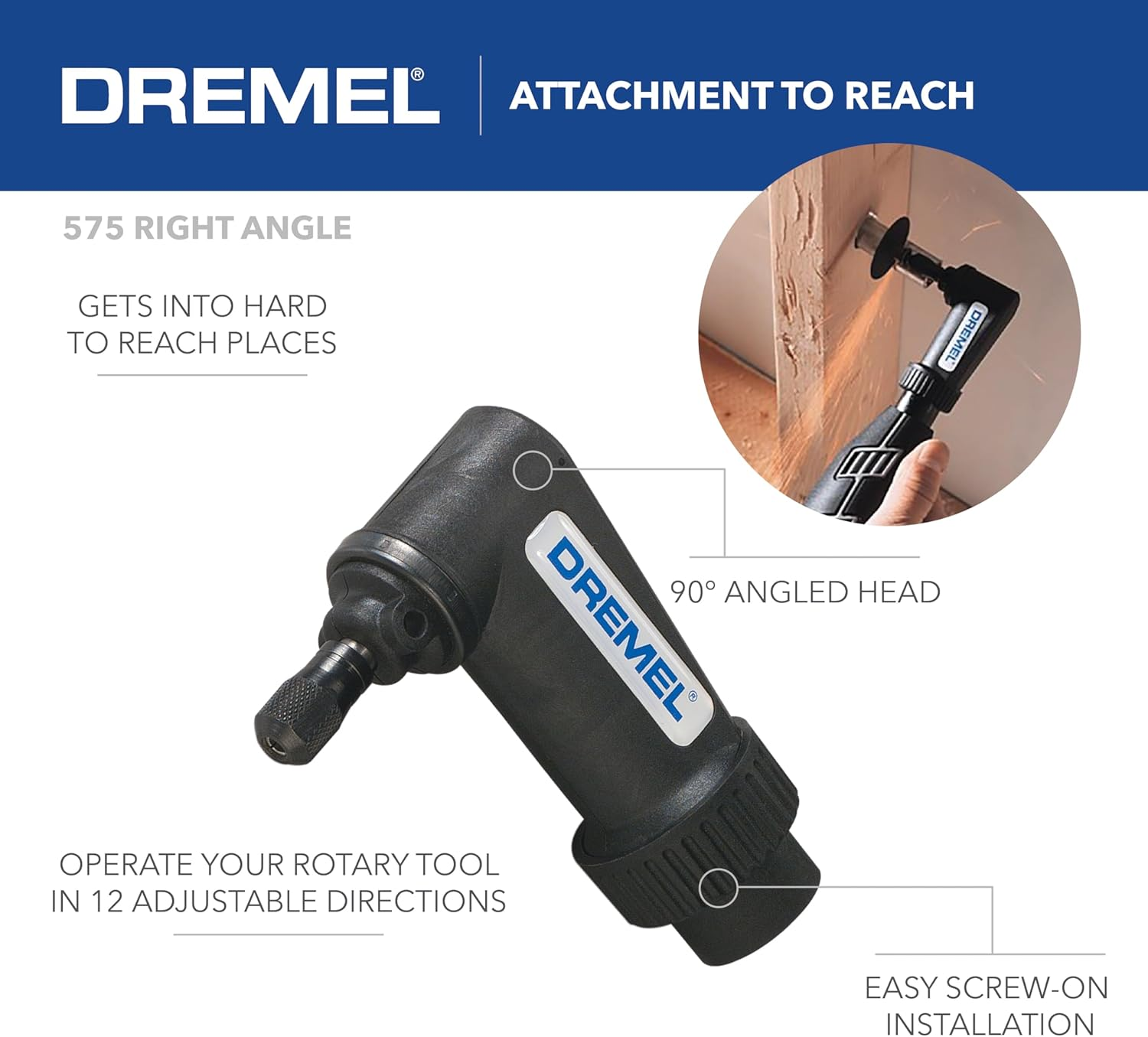 Dremel 575 Right Angle Attachment for Rotary Tool image number 1