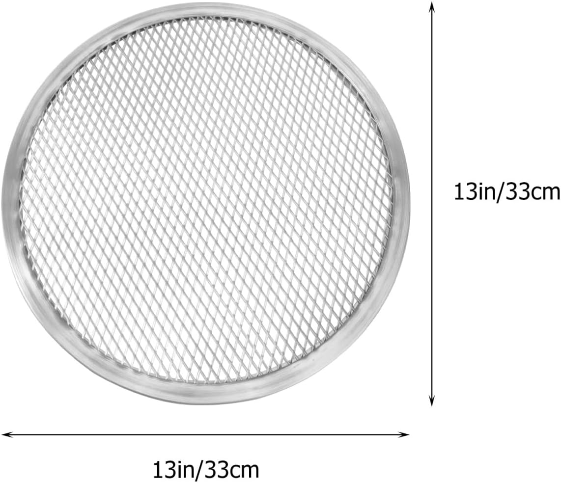 Luxshiny Non-Stick Aluminum Pizza Baking Tray Net with Perforated Design 13 Inch round Pizza Pan for Oven Home Restaurant Commercial Use image number 6
