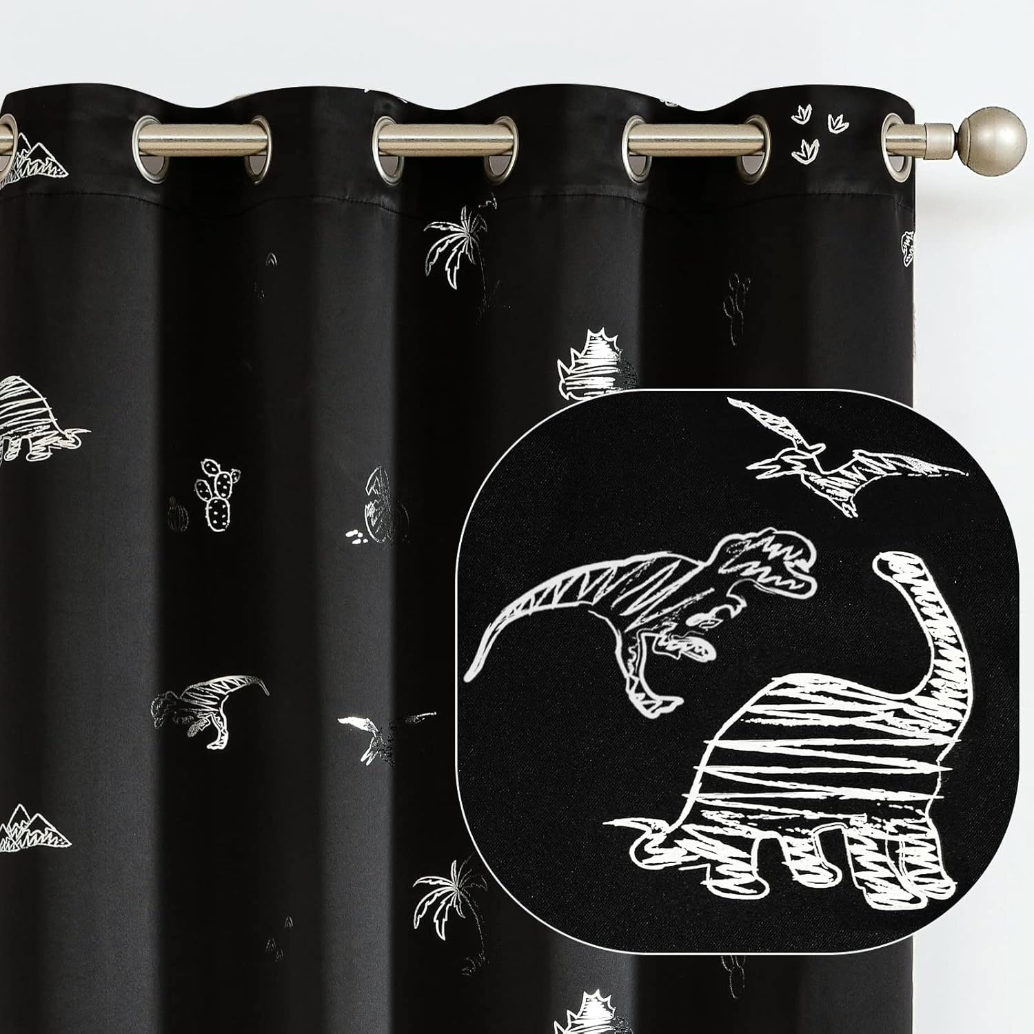 Vangao Boho Girls Blackout Curtains Purple for Kids Room 84 Inch Length, Rainbow Window Drapes for Living Room Nursery Thermal Grommet Insulated Room Darkening Curtains Bedroom, 2 Panels