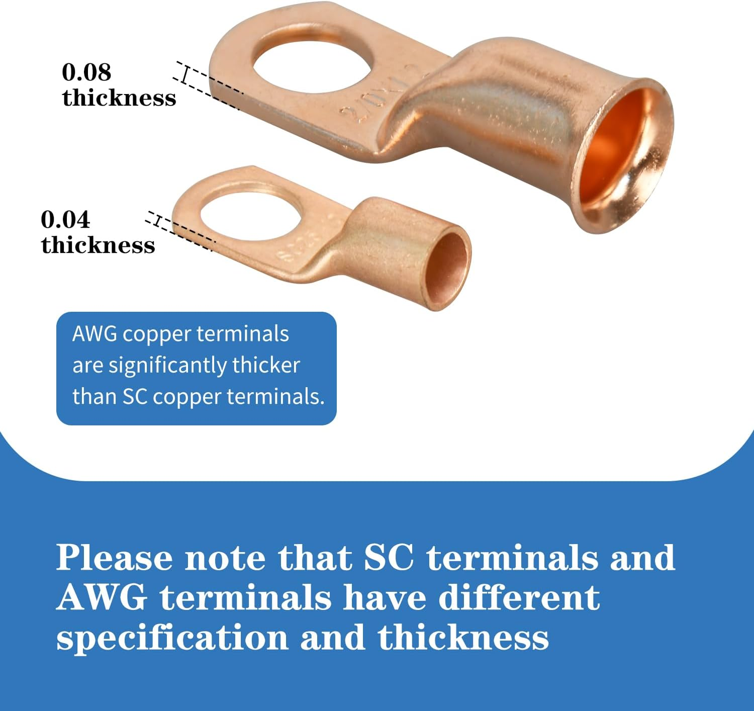 Mdvora Cable Lug Crimping Tool with 170Pcs Copper Wire Lugs, Wire Crimping Tool for AWG 10-1/0 Electrical Lug Crimper, with Cable Cutter, 210Pcs Dual Wall Adhesive Heat Shrink Tubing MD-0002 image number 5