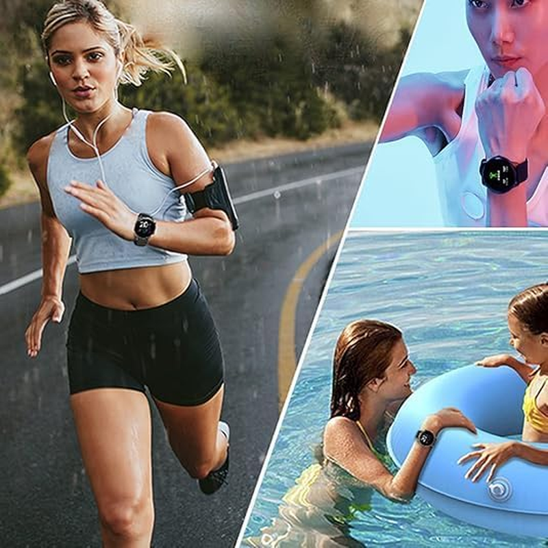 2 Pack 22Mm Silicone Watch Band for Garmin Venu 2/Forerunner 255/Active - Also Fits All 22Mm Flat-End Watches - Quick Release Sport Strap Replacement (Black/Navy Blue) image number 4