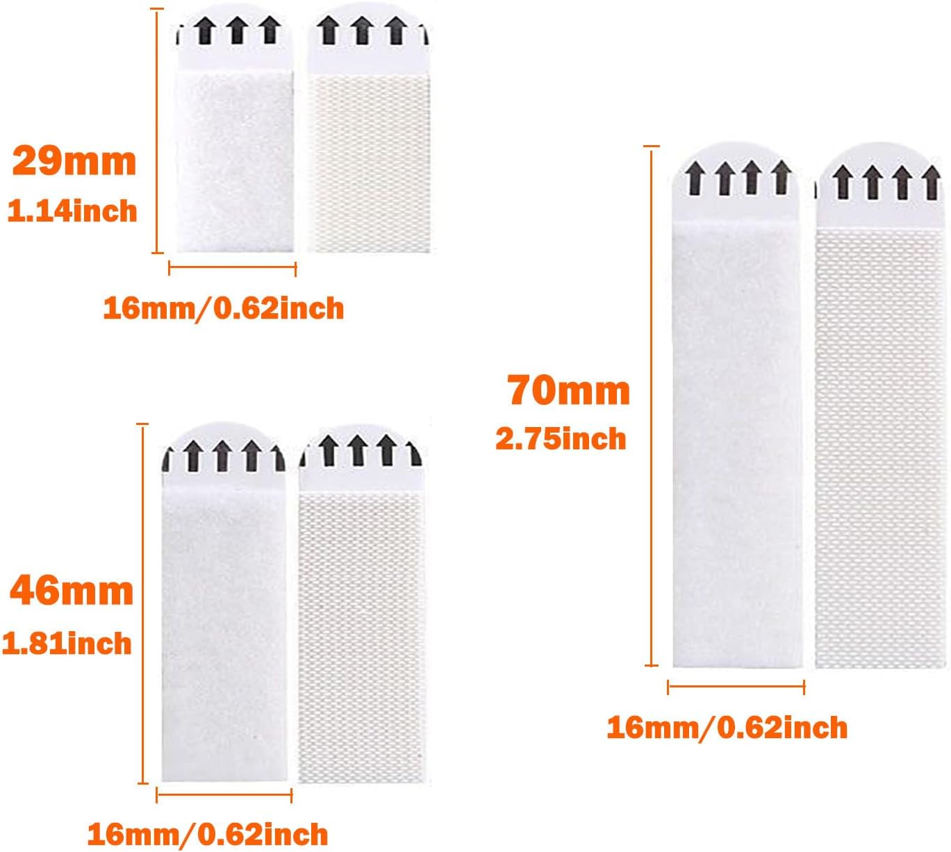 SILHOL 36 Pairs Picture Hanging Strips Heavy Duty, Removable Hook and Loop Tape Picture Hanger Damage Free, for Frames, Art and Photos, 3 Sizes image number 4