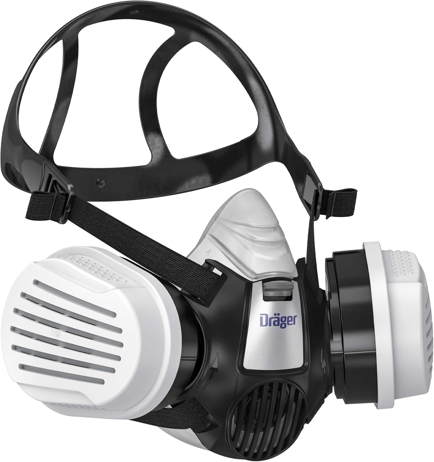 Dr&auml;ger X-Plore 3300 Chemical Half Mask Respirator Set with 2X ABEK1 Hg P3 RD Filters for Chemical Work, Toxic Gas & Organic Vapours | Size L image number 4