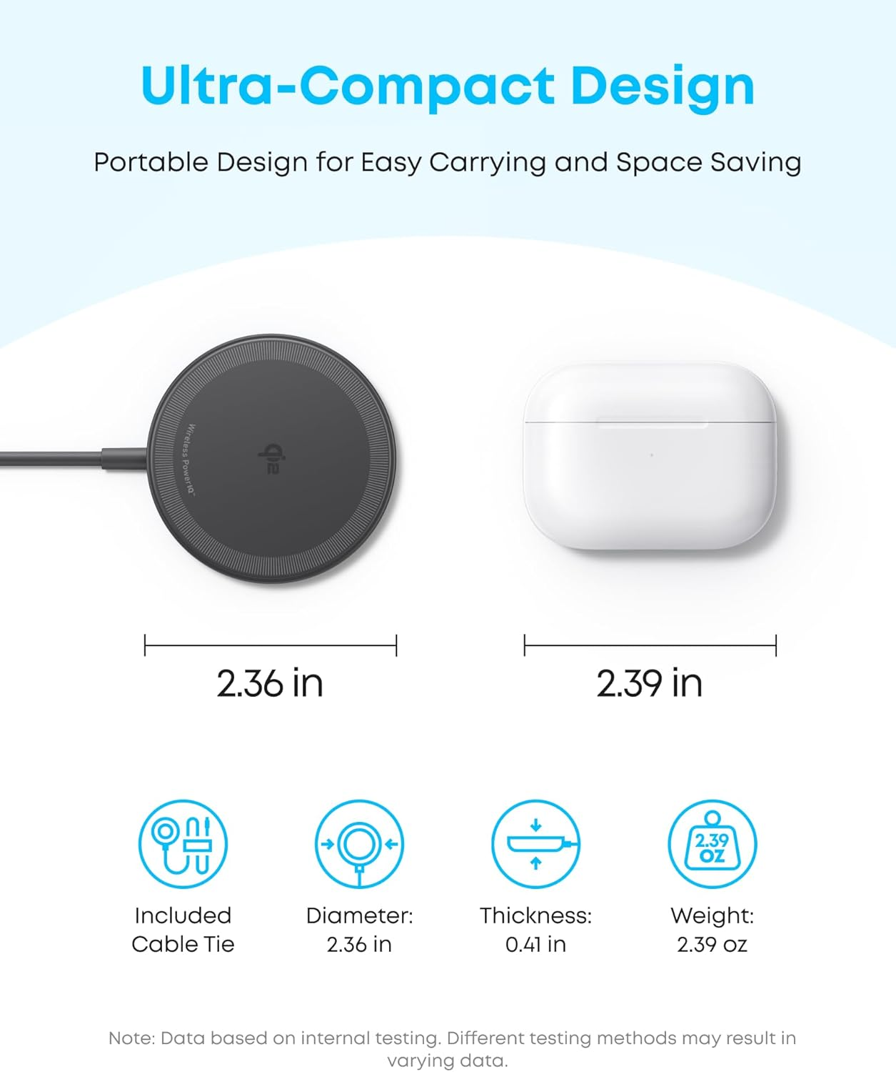 Anker Zolo Magnetic Wireless Charger, Qi2 Certified 15W Magsafe-Compatible Wireless Charging Pad, for Iphone 17/16/15/14/13/12 Series, Airpods, and More (Not for Pixel, Adapter Not Included) image number 3