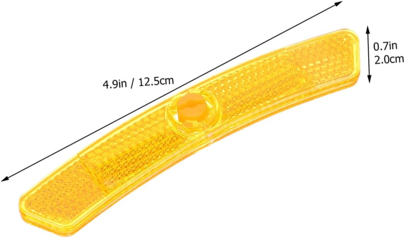 Gatuida 16 Pcs Bicycle Wheel Reflectors for Night Riding Yellow Mountain and Road Bike Safety Accessories Reusable Reflective Warning Decoration for Enhanced Visibility image number 5