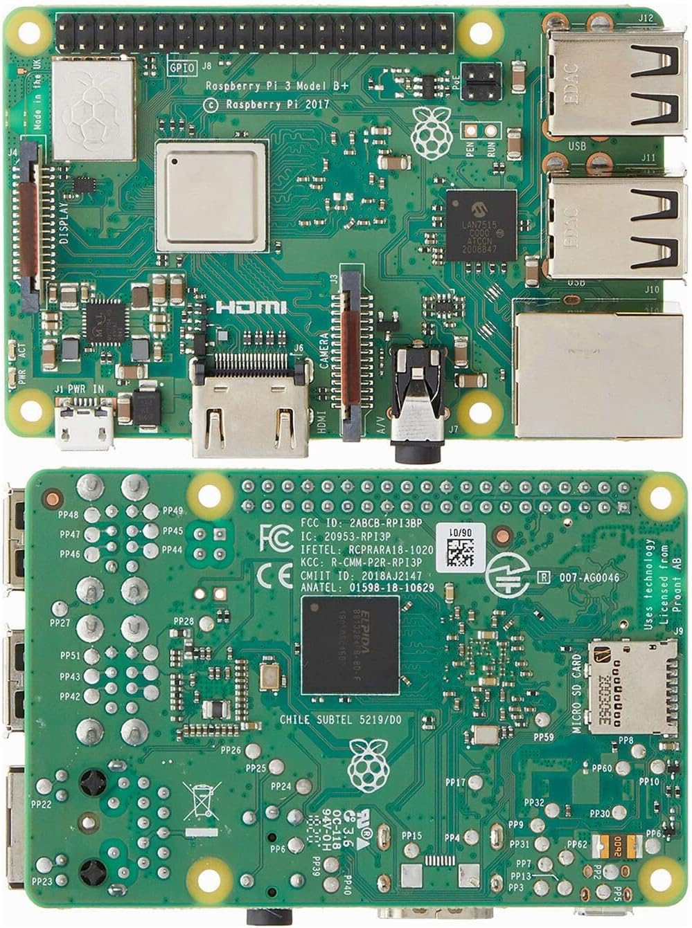 DIGISHUO 8 in 1 Kit Complete Raspberry Pi 3 Model B+ Module&Official White Red Case&Transparent Case&Hdmi Cable&A1 32G Sandisk SD Card&3Pcs Heatsink&5V 3A AU Power Supply image number 1