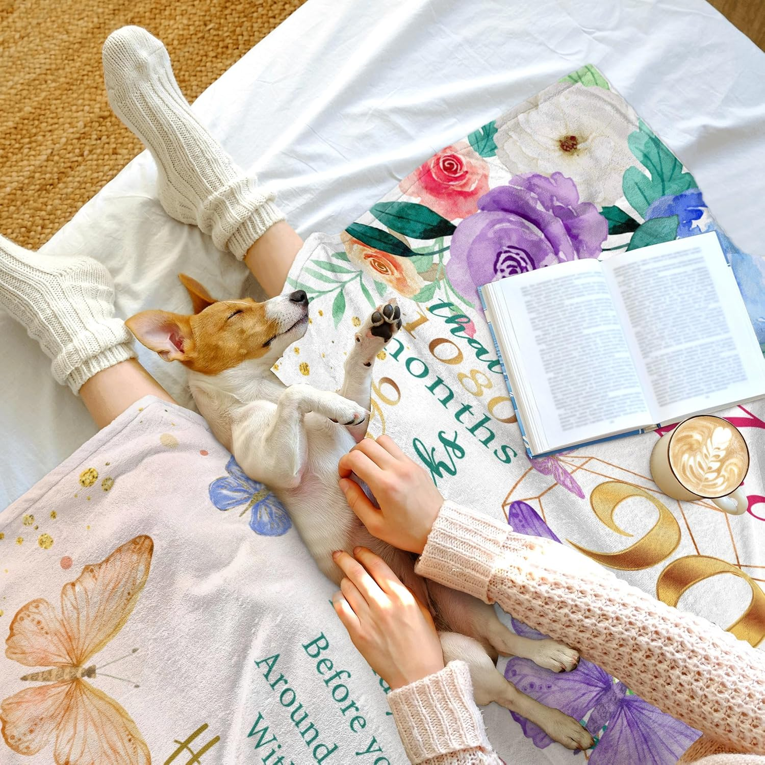 90Th Birthday Gifts for Women - Best 1935 Gift Ideas, Happy Birthday Decorations Throw Blanket 50"X60" - Purple-55Th image number 5