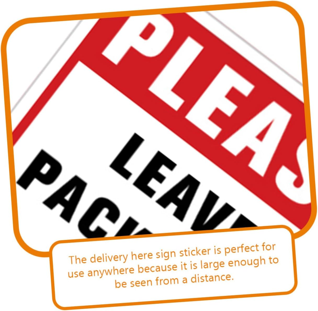 AUTSUPPL Please Leave Deliveries Here Sign Wall Adhesive Package Storage Sticker Practical Wall Decoration for Package Easy to Use PVC Sign for Deliveries and Packages image number 5