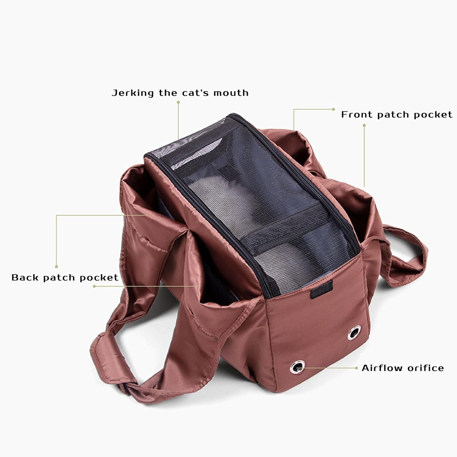 Dog Cat Sling Carriers - Large Capacity, Shoulder Bag | Sling Carrier Hold Small and Medium Sized Dog Cat, Soft Padding Fabric Purse for Outing Traveling and Comfortable Transport image number 3